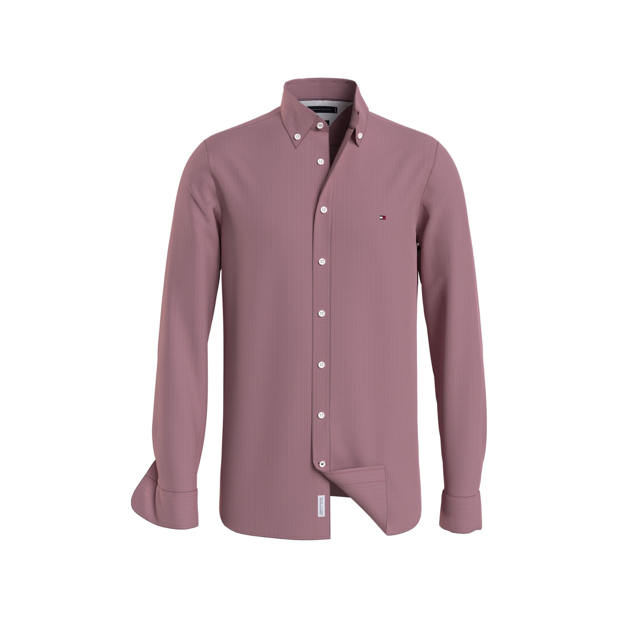 Camisa Tommy Hilfiger Hombre Flex Dobby Slim Fit (Mw0Mw33782Xjv) · imagen 3