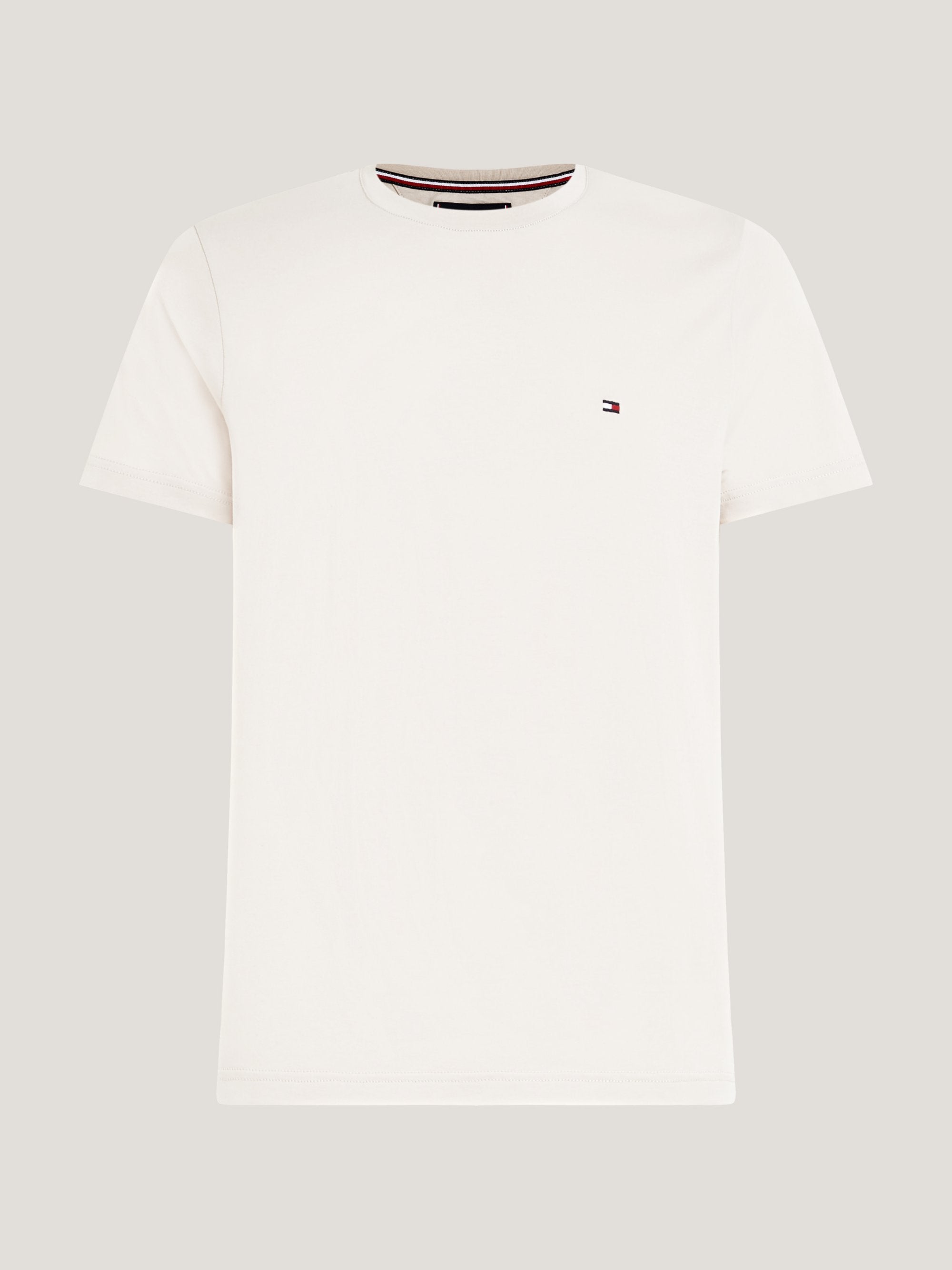 Tommy Hilfiger Camiseta Stretch Slim Fit Tee · Beige Gris · imagen 5
