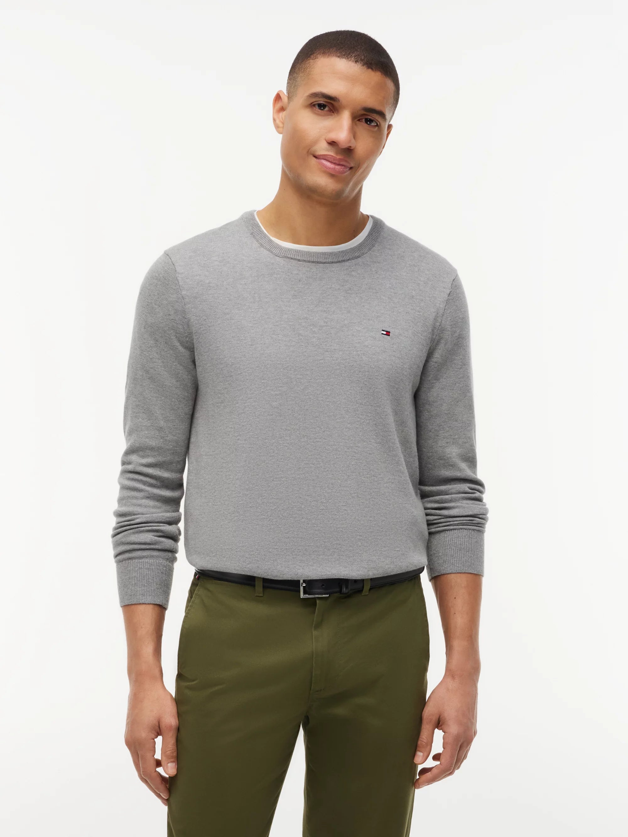 Tommy Hilfiger Jersey Core Essential Cotton Crew Neck · Gris Negro · imagen 1