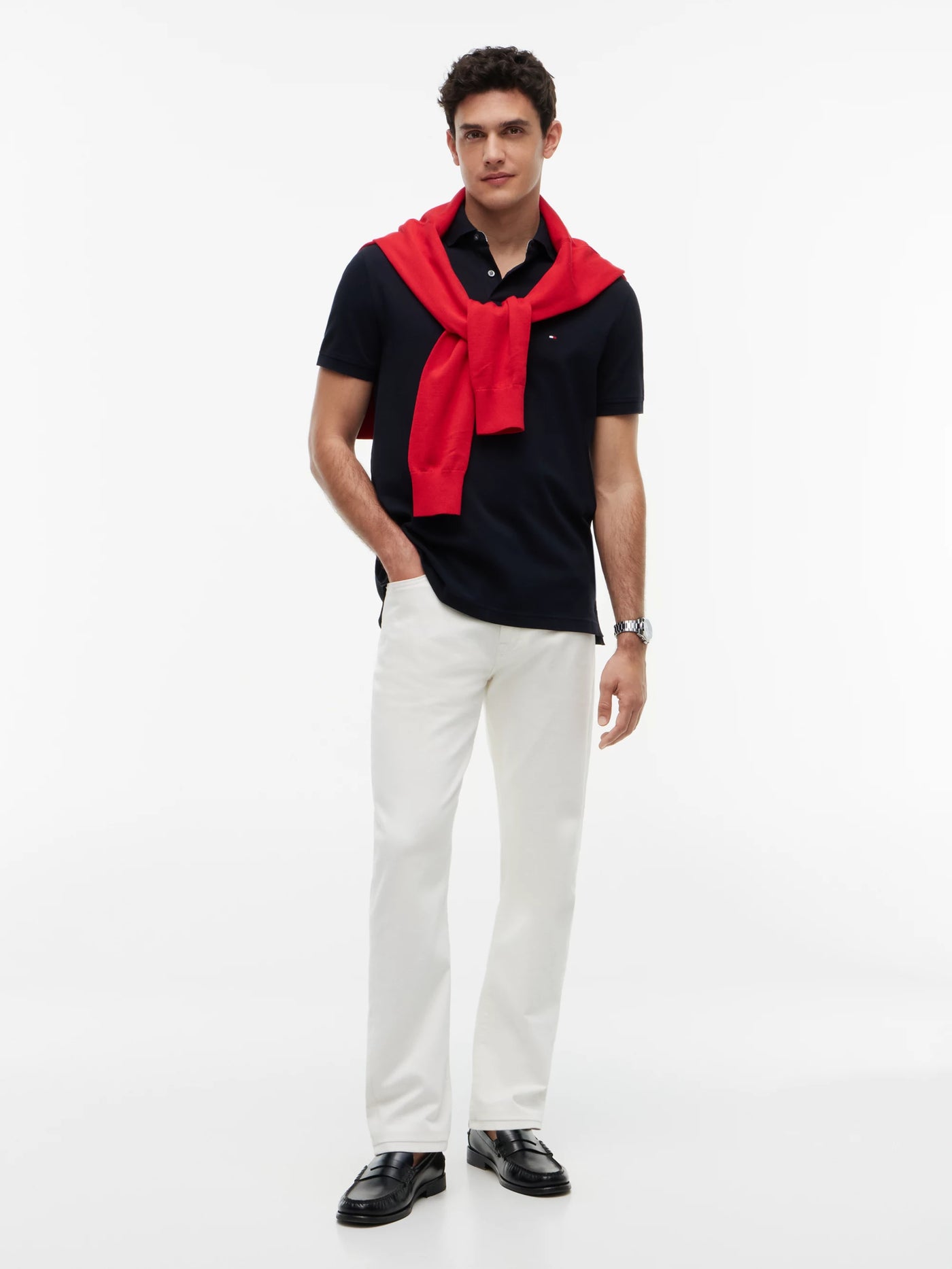 Tommy Hilfiger Polo Core 1985 Regular · Blanco Negro · imagen 2