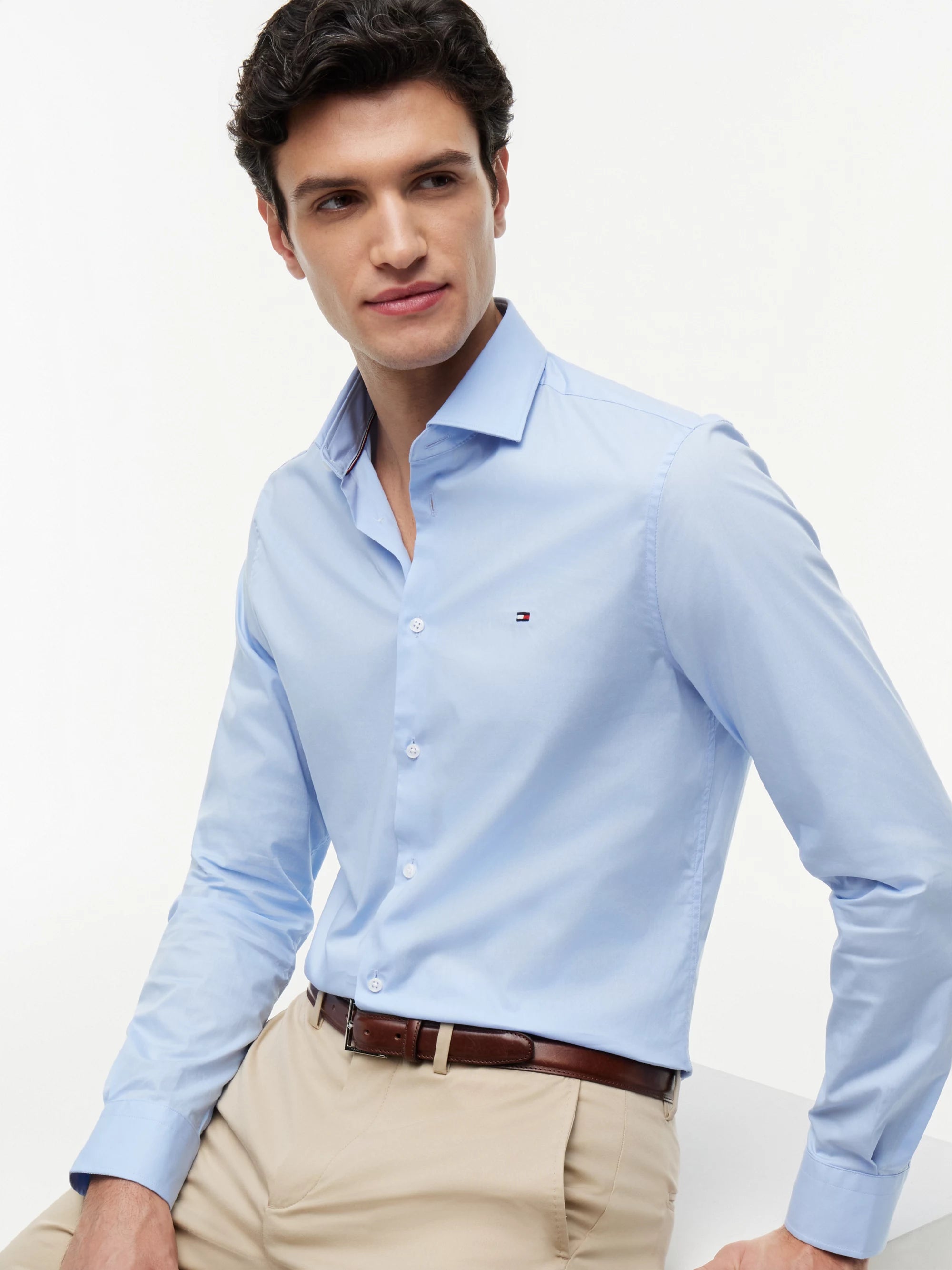 Tommy Hilfiger Camisa Core Cl Flex Poplin Sf Shirt · Negro · imagen 3