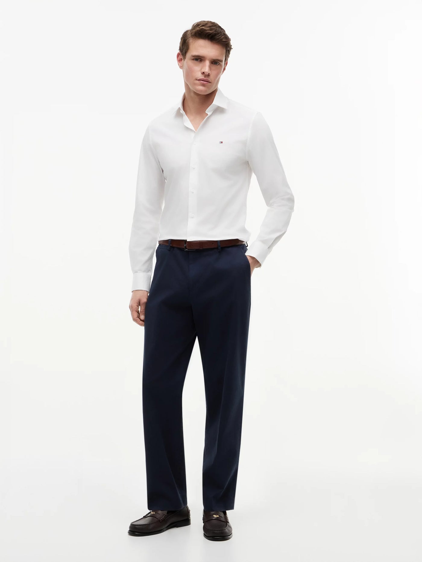 Tommy Hilfiger Camisa Core Cl Flex Poplin Sf Shirt · Negro Rojo · imagen 2