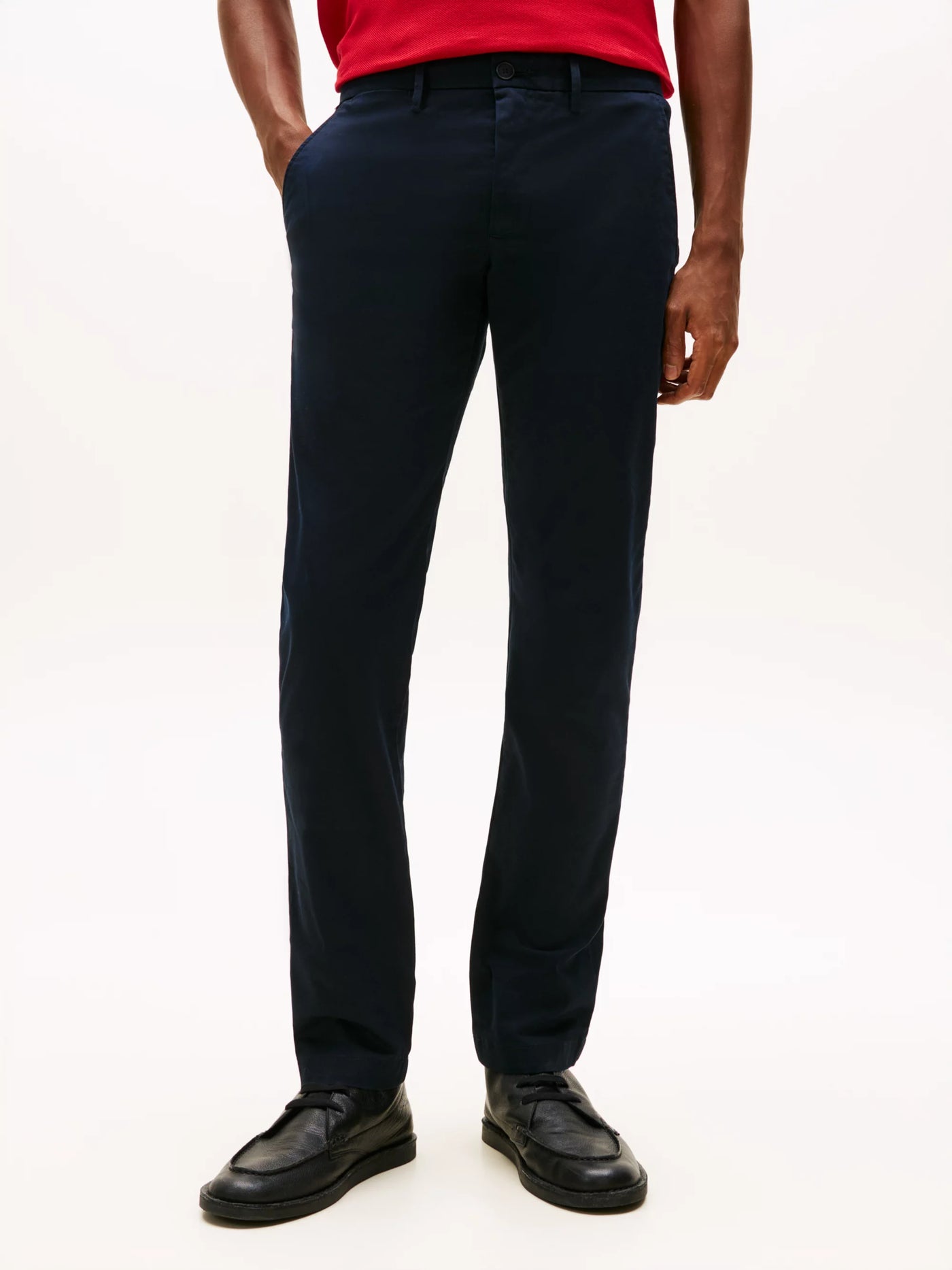 Tommy Hilfiger Pantalón Core Bleecker 1985 Pima Cotton · Negro Rojo · imagen 2