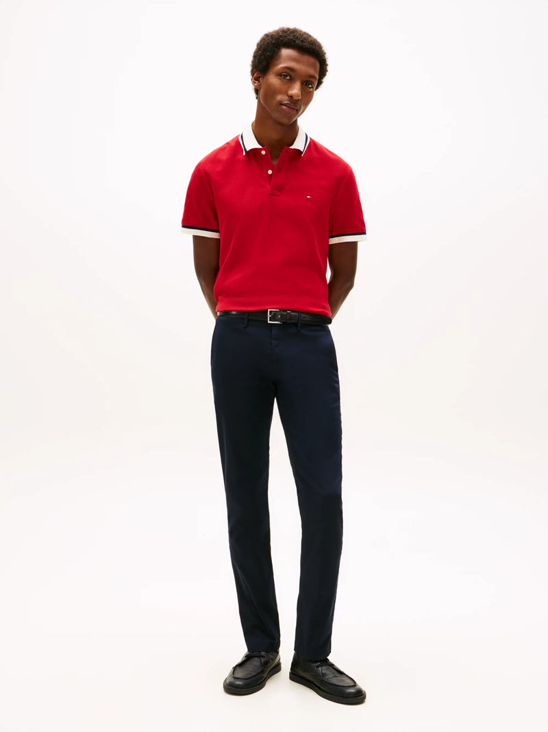 Tommy Hilfiger Pantalón Core Bleecker 1985 Pima Cotton · Negro Rojo