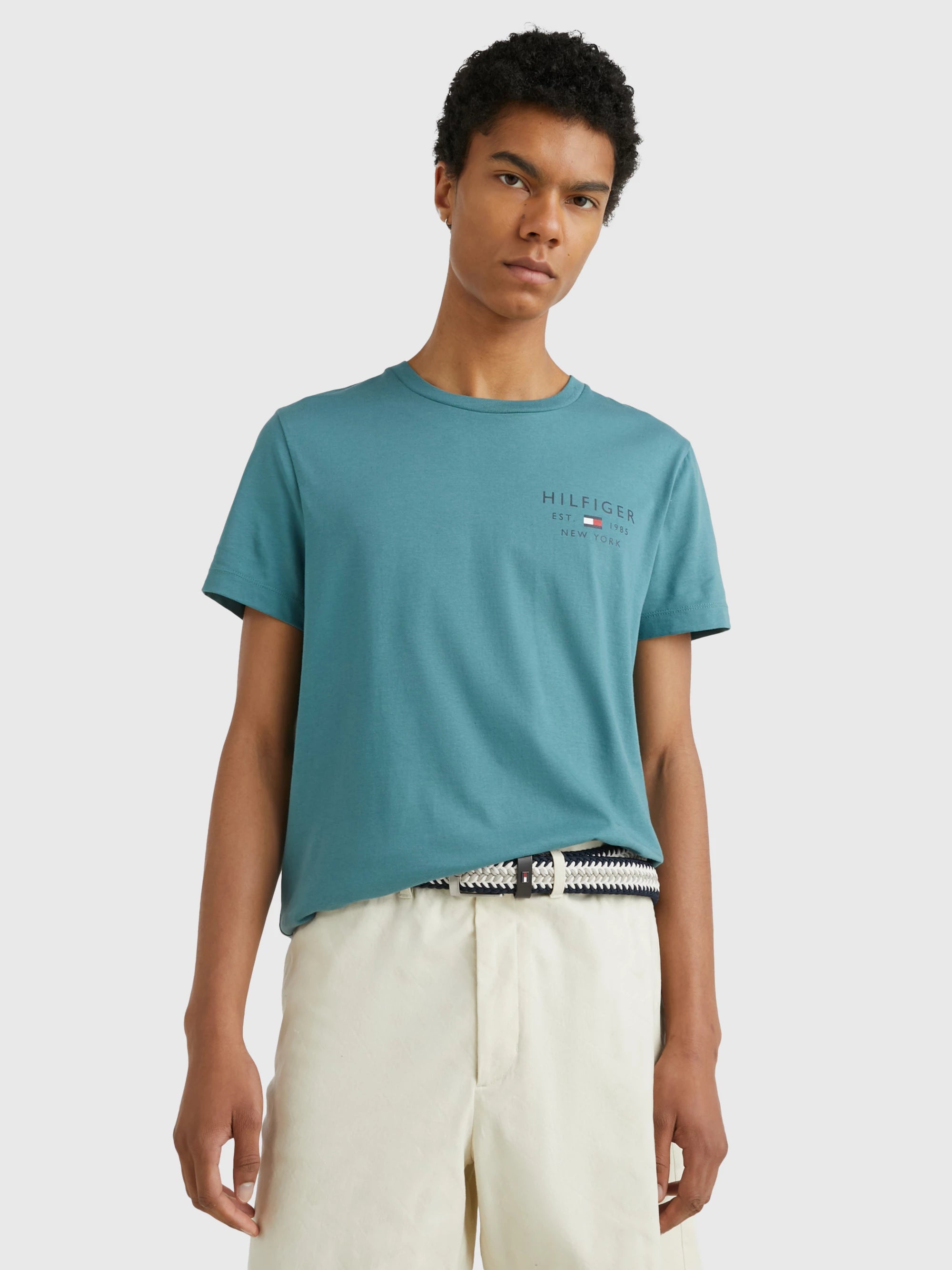 Camisetas Tommy Hilfiger Hombre Brand Love Small Logo Tee · Azul · imagen 1