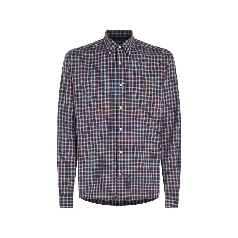Tommy Hilfiger Camisa Nat. Soft Flex Mini Tartan Rf · Gris Azul marino