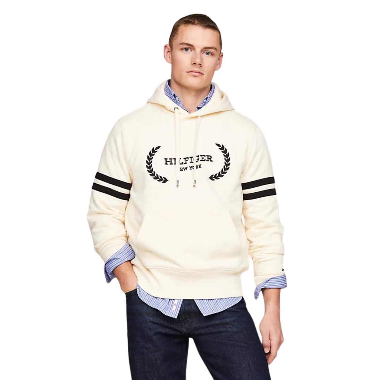 Mw0Mw33648Aef Sudaderas Tommy Hilfiger Hombre Laurel Monotype Hoodie