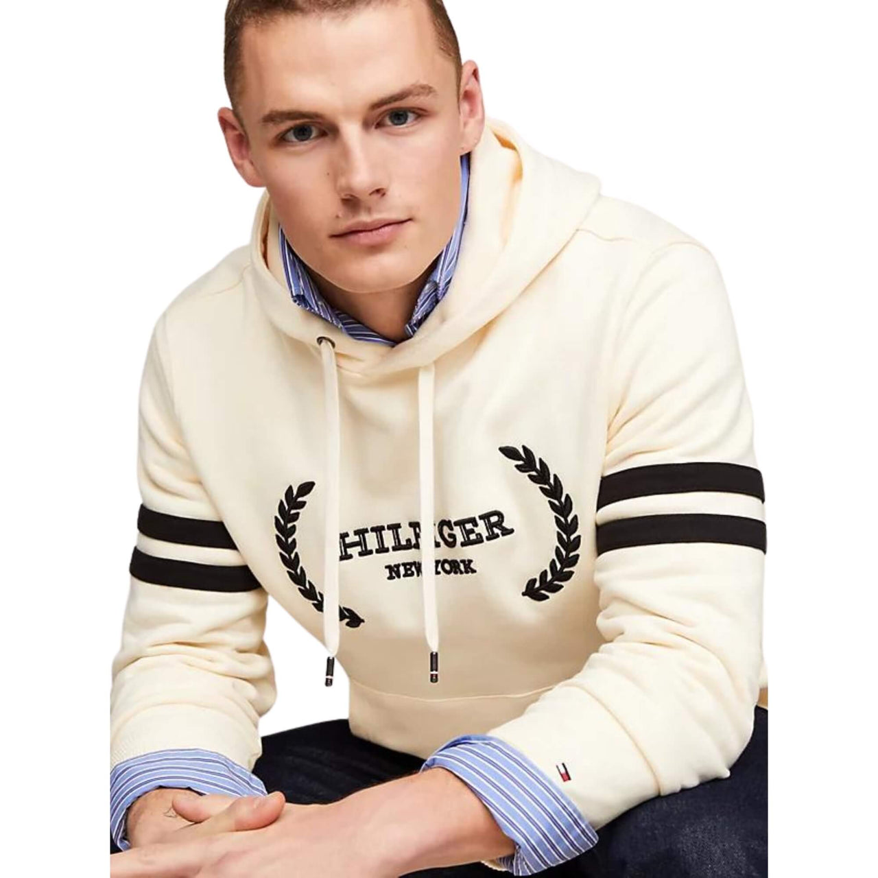 Mw0Mw33648Aef Sudaderas Tommy Hilfiger Hombre Laurel Monotype Hoodie