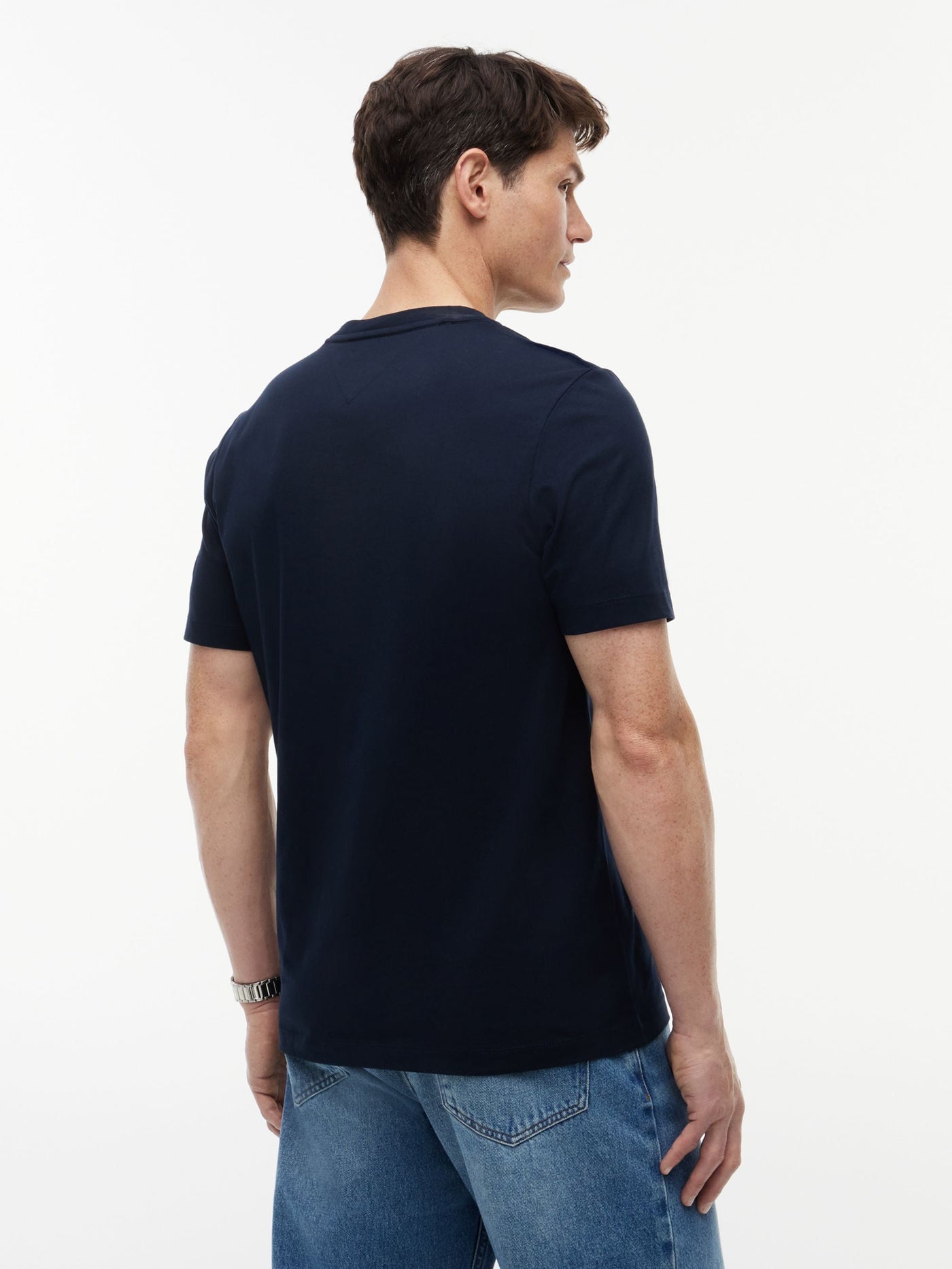 Camiseta Script Logo Azul Marino | Tommy Hilfiger · imagen 5