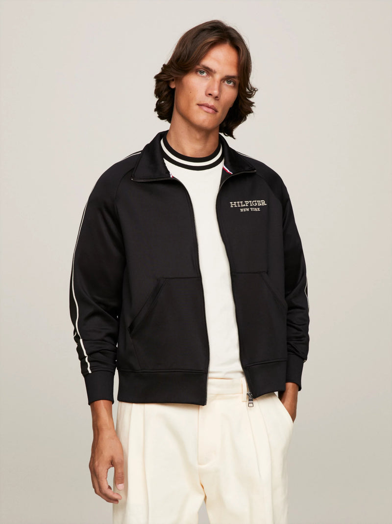 Tommy Hilfiger Sudadera Monotype Track Zip Through · Negro