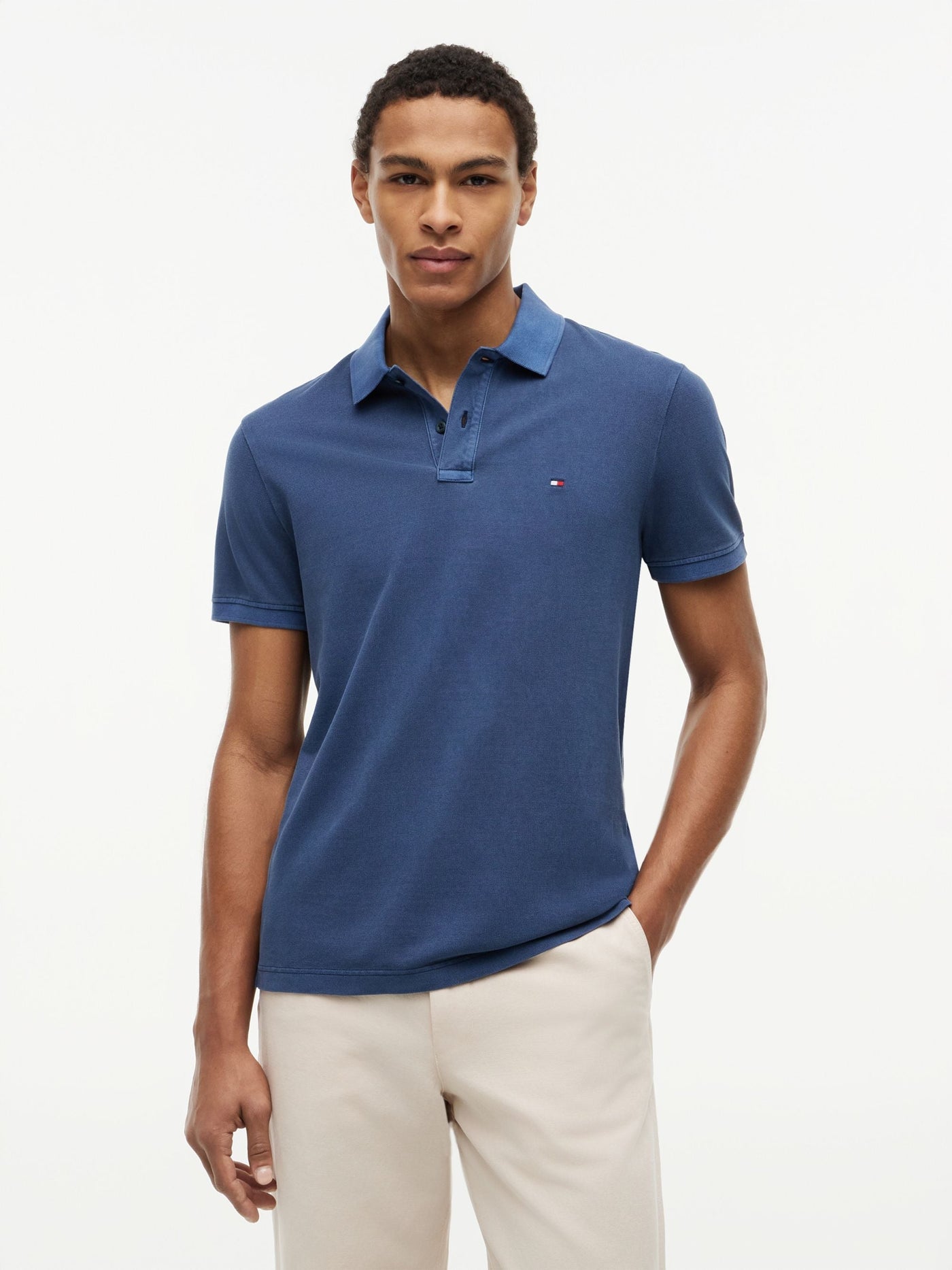 Polo Garment Dye Azul Marino | Tommy Hilfiger · imagen 1