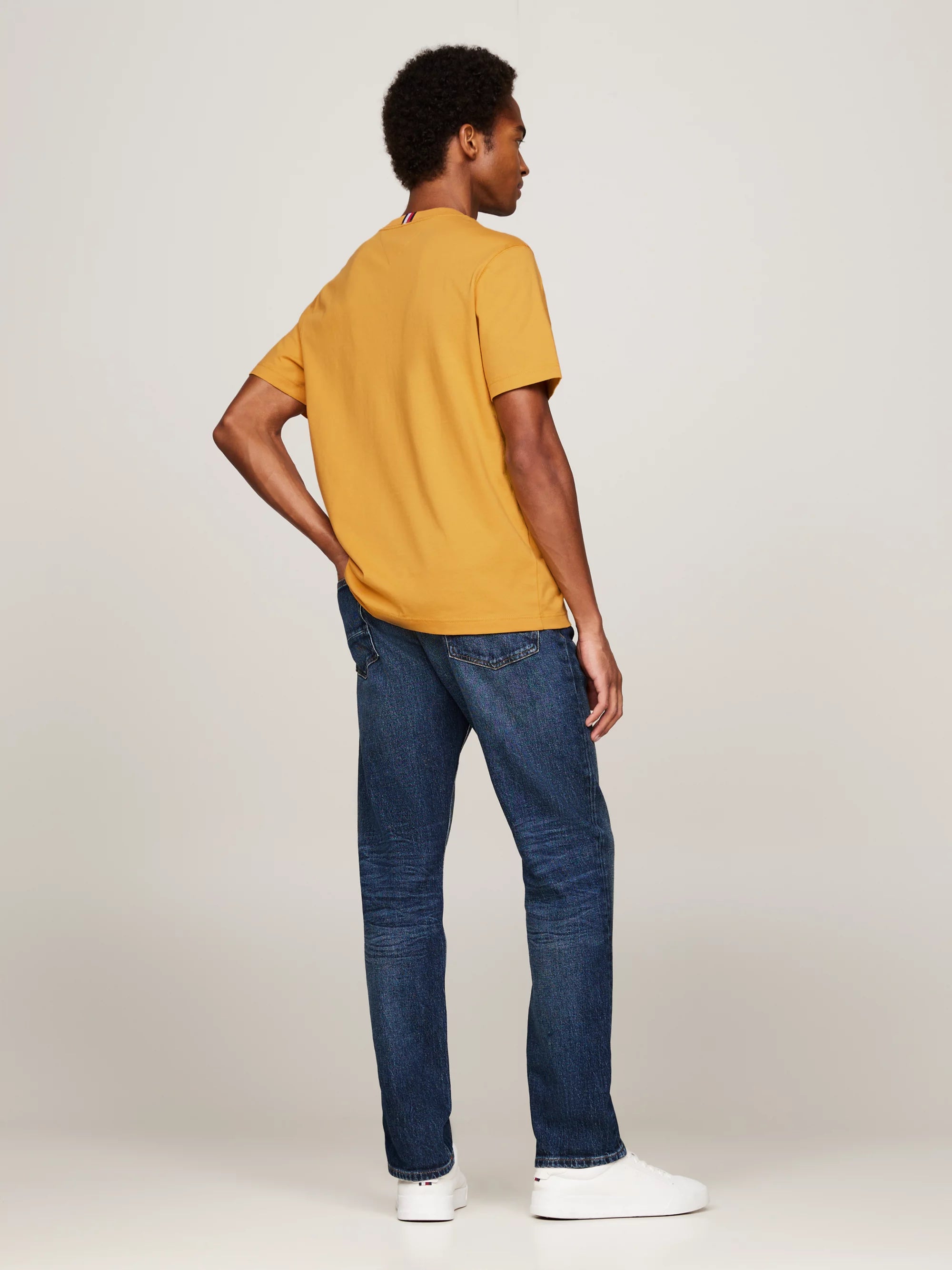Camisetas Tommy Hilfiger Hombre Hilfiger Chain- Stitch Tee · Naranja Rojo · imagen 4