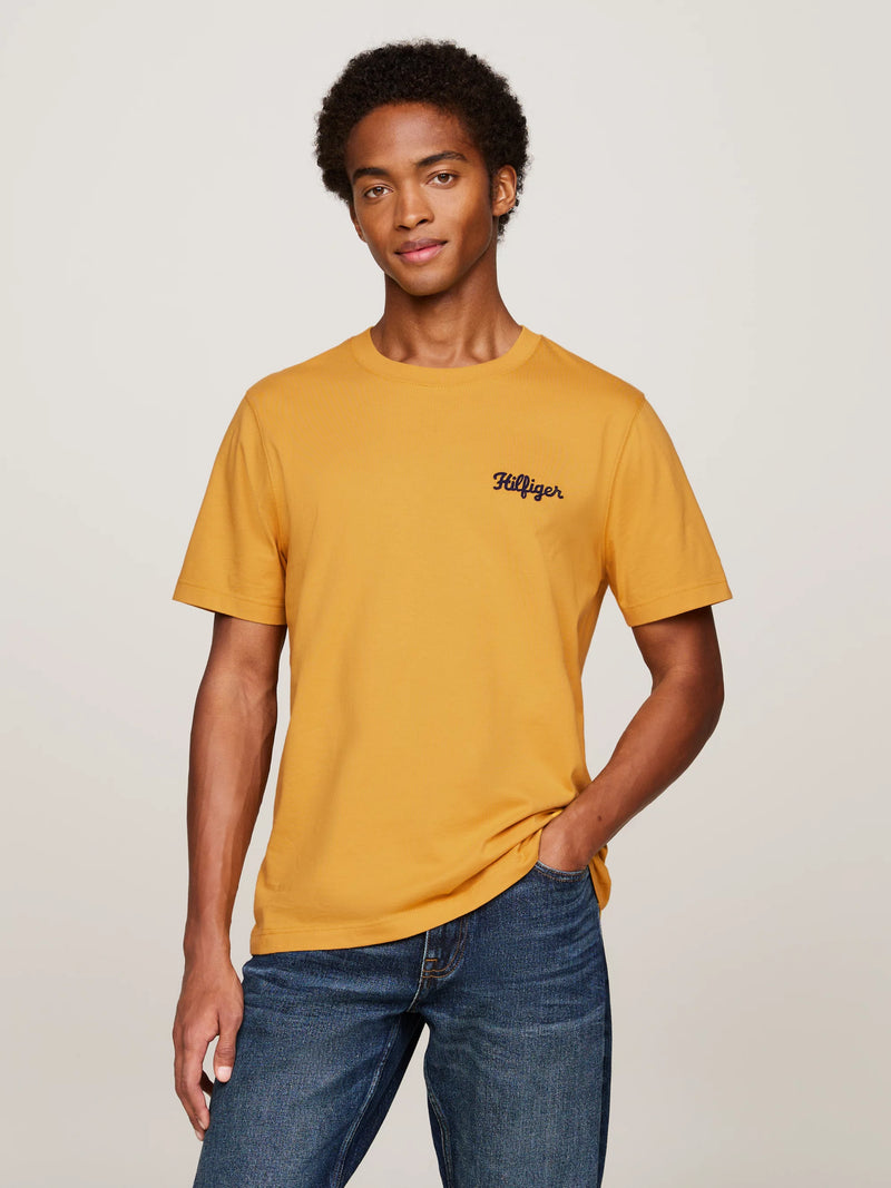 Camisetas Tommy Hilfiger Hombre Hilfiger Chain- Stitch Tee · Naranja Rojo
