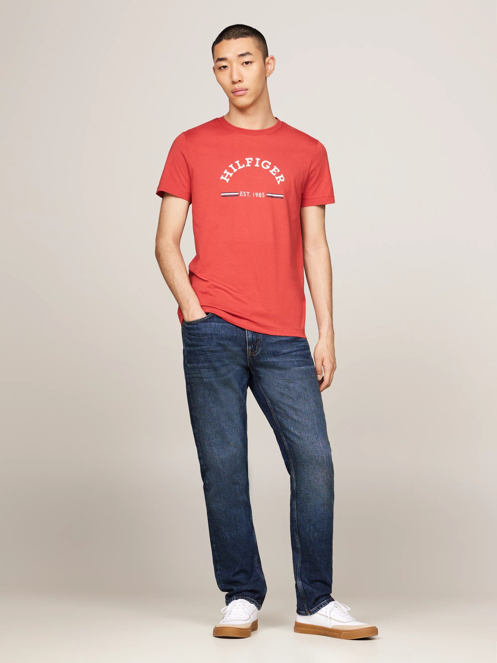 Camisetas Tommy Hilfiger Hombre Rwb Arch Gs Tee · Rojo Azul marino · imagen 2