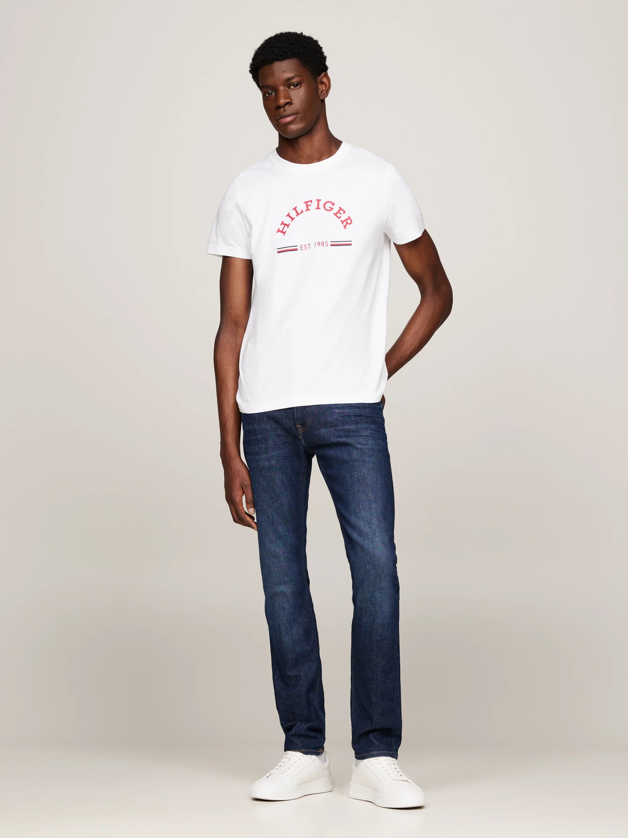 Camisetas Tommy Hilfiger Hombre Rwb Arch Gs Tee · Azul marino Rojo · imagen 2
