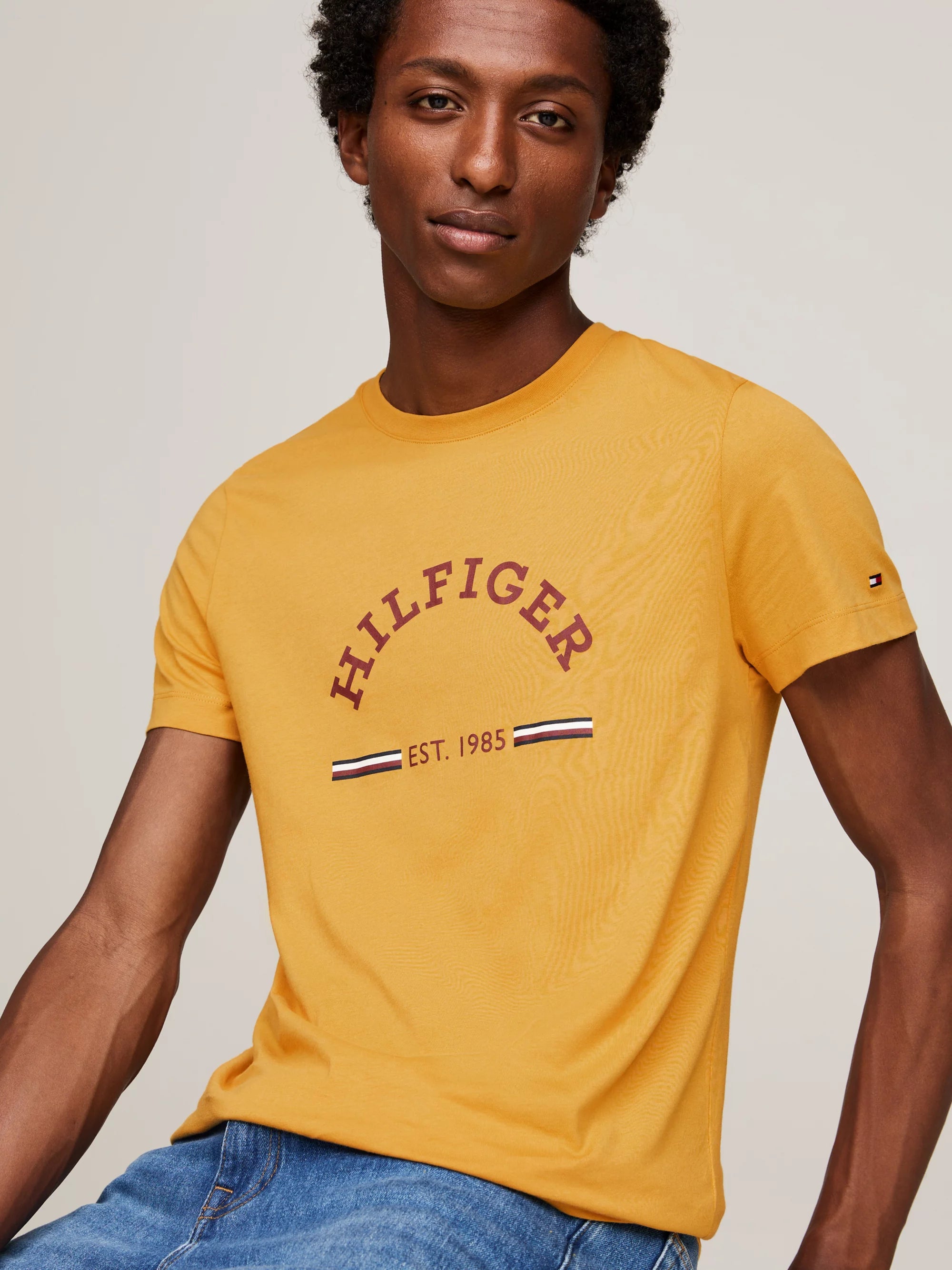 Camisetas Tommy Hilfiger Hombre Rwb Arch Gs Tee · Naranja Rojo · imagen 3