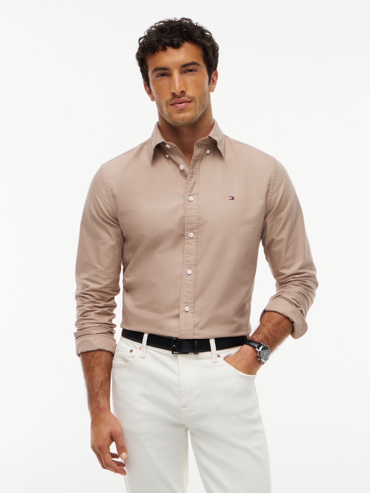 Camisa Oxford Heritage Regular Taupe | Tommy Hilfiger · imagen 1