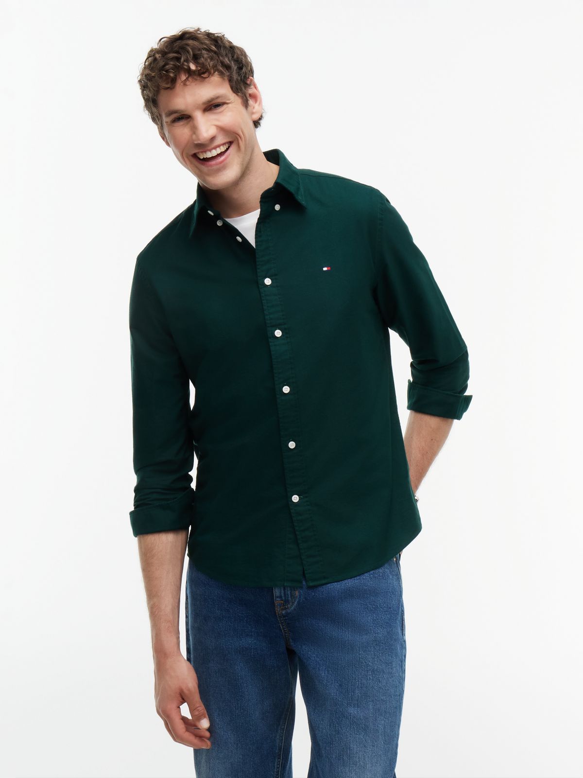 Camisa Oxford Heritage Regular Verde Hunter | Tommy Hilfiger · imagen 1