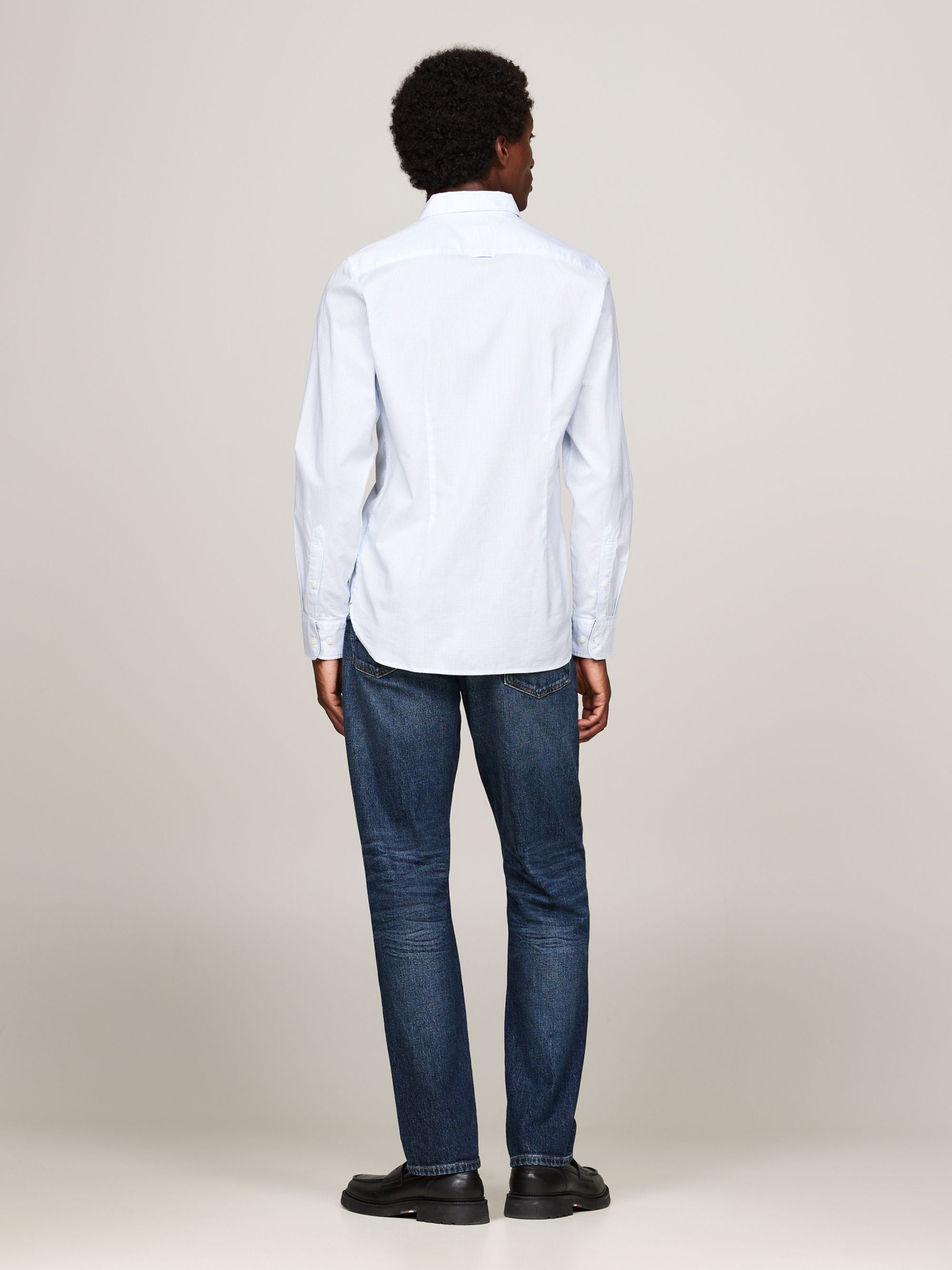 Tommy Hilfiger Camisa Flex Micro Foulard Sf Shirt · Blanco Beige · imagen 5