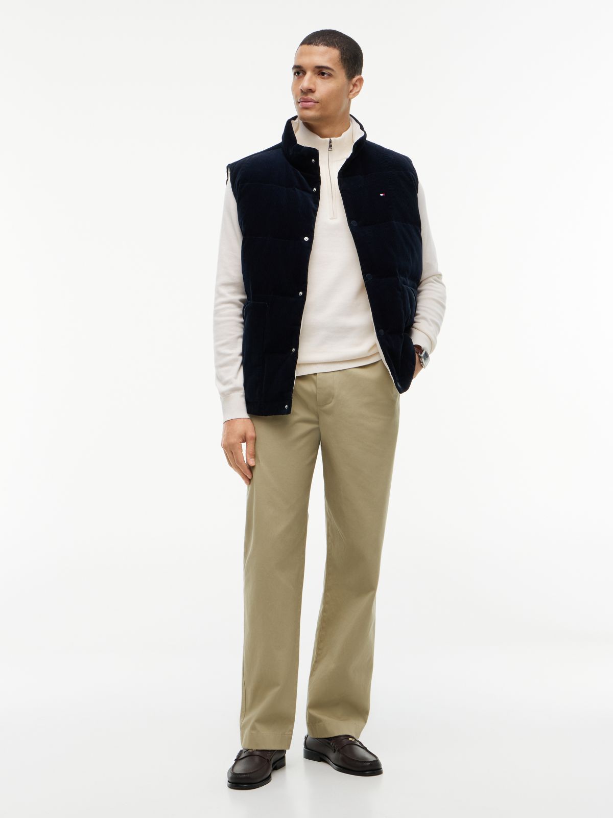 Jersey Essential Cotton Zip Mock Marfil | Tommy Hilfiger · imagen 2
