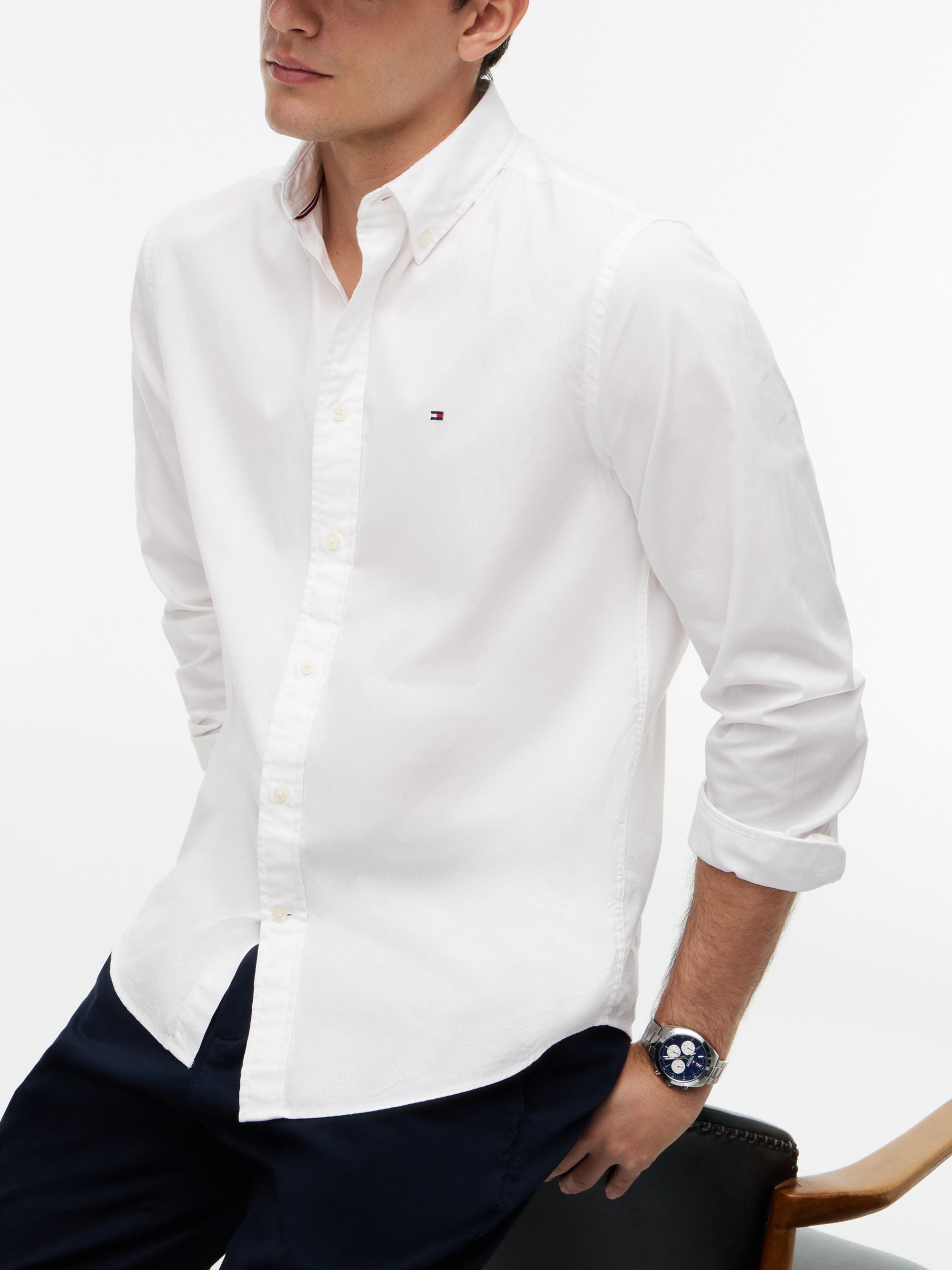 Tommy Hilfiger Camisa Core Flex Poplin Solid Rf Shirt · imagen 5
