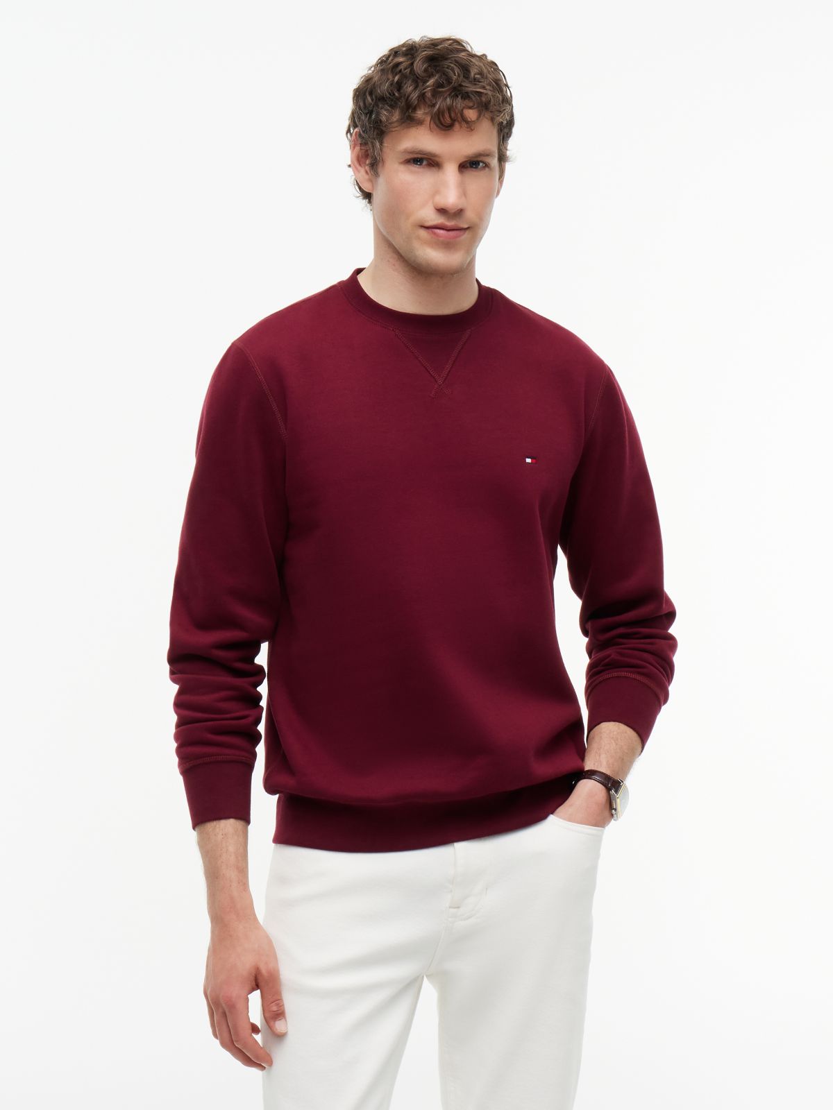 Sudadera Essential Seasonal Crewneck Burdeos | Tommy Hilfiger · imagen 1