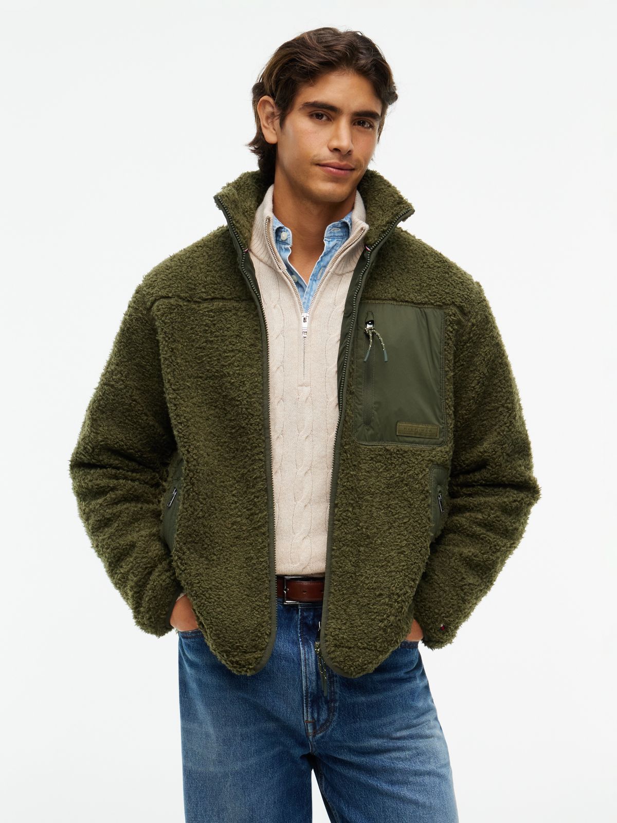 Chaqueta Teddy Fleece Verde Caza | Tommy Hilfiger · imagen 1