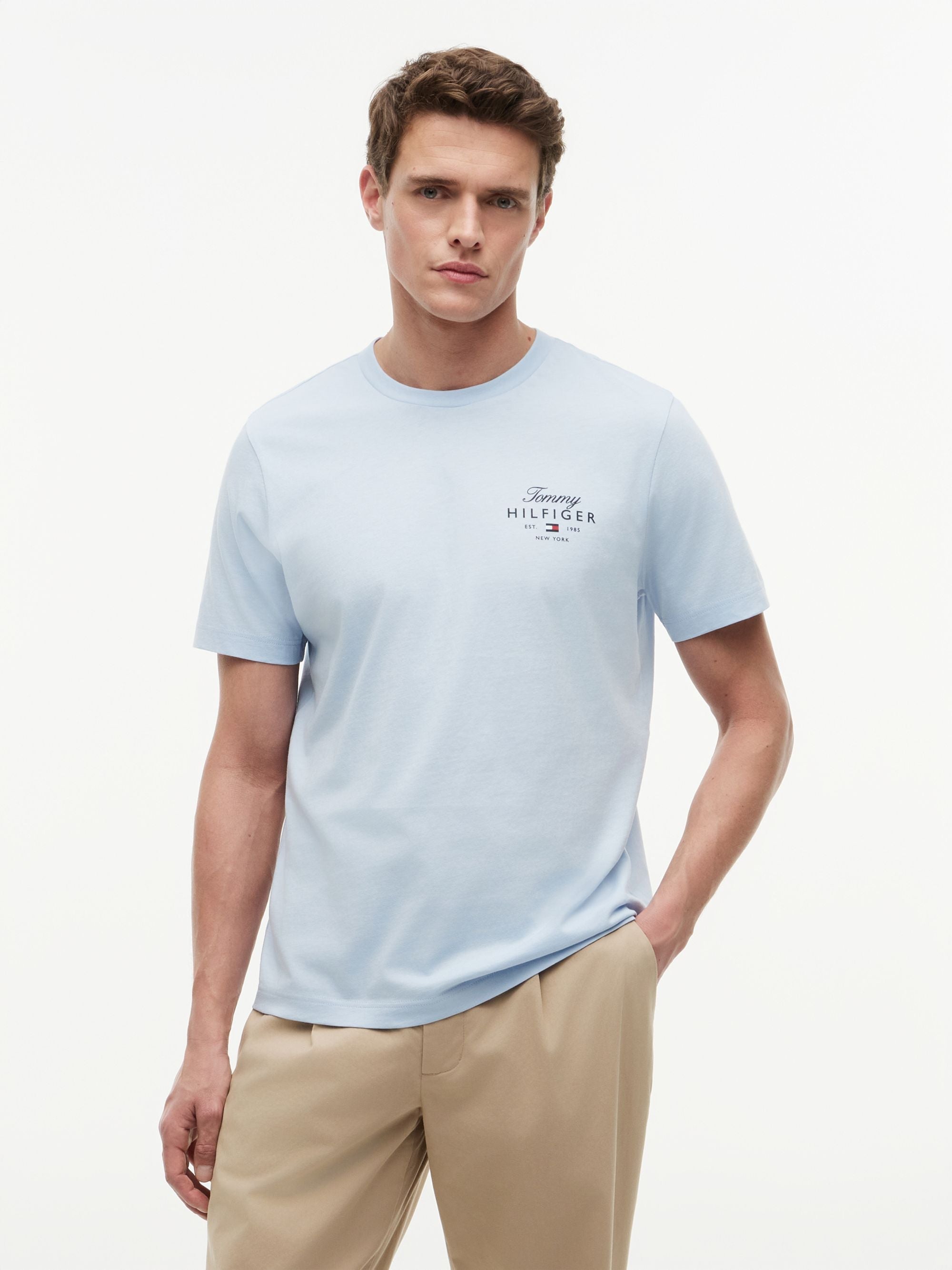 Camiseta Script Stack Azul | Tommy Hilfiger · imagen 1
