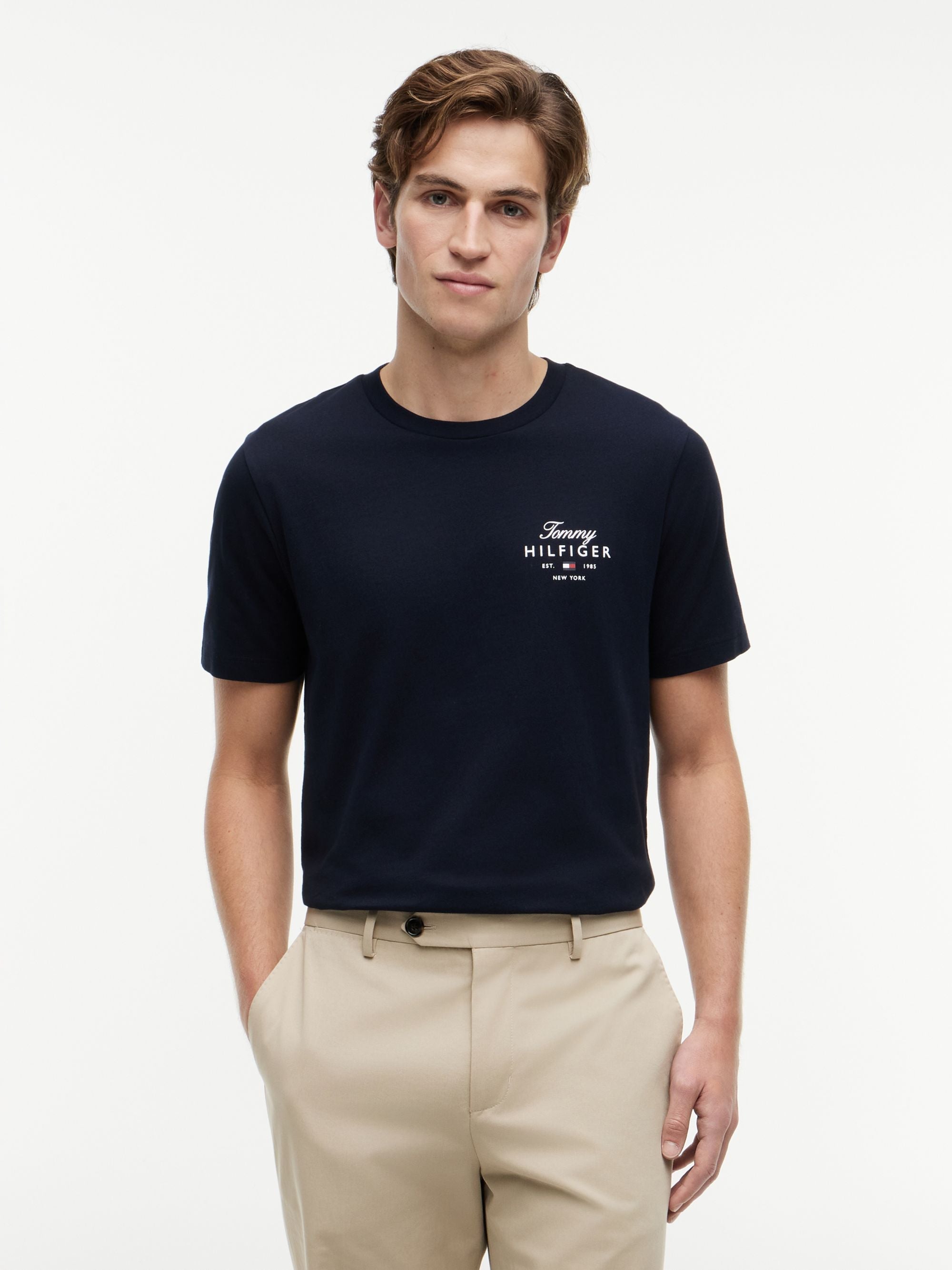 Camiseta Script Stack Azul Marino | Tommy Hilfiger · imagen 1