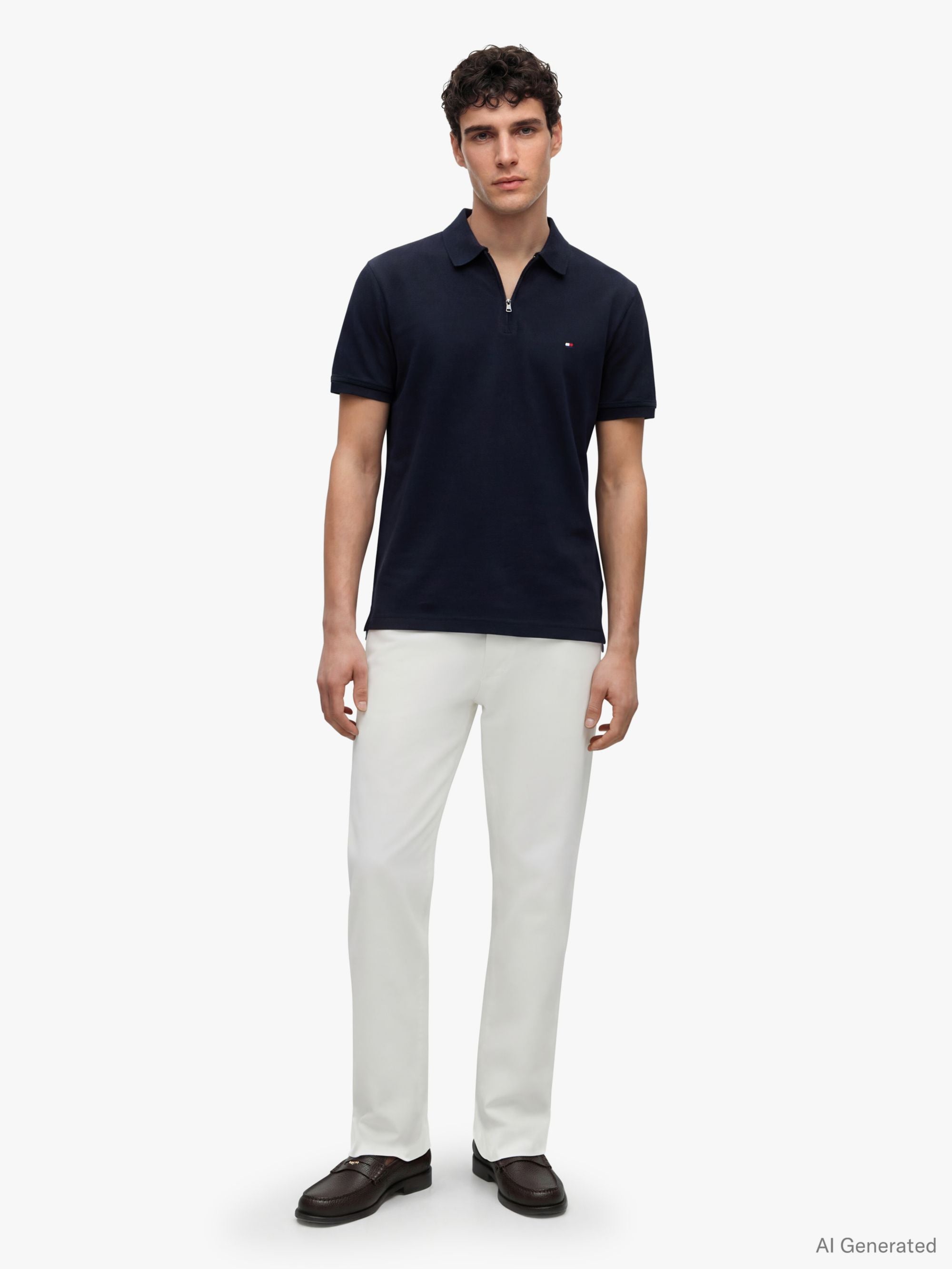 Polo Mercerised Zip Azul Marino | Tommy Hilfiger · imagen 2
