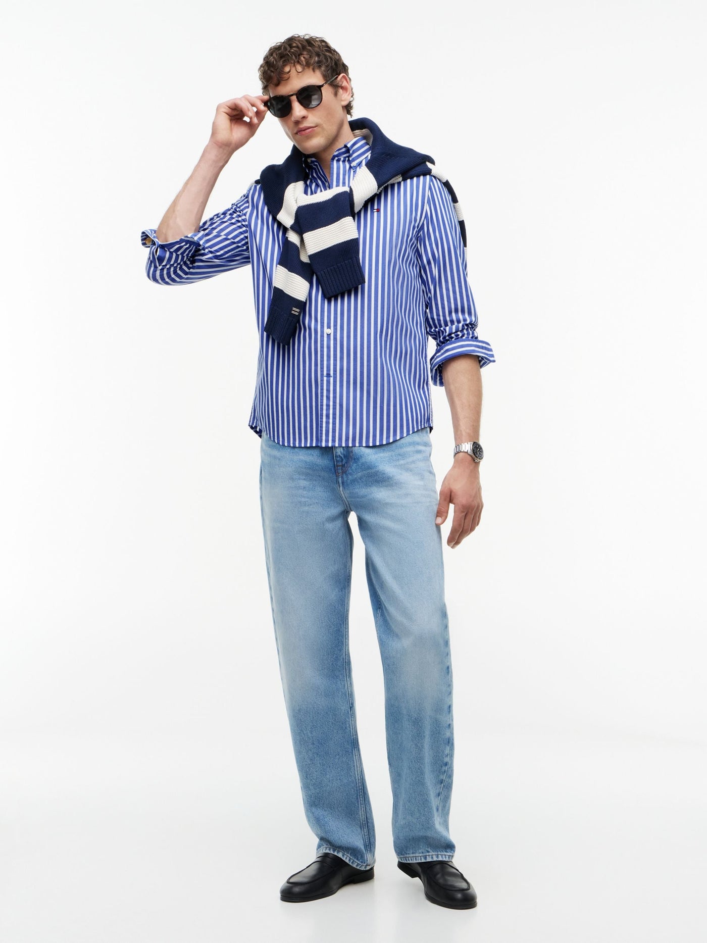 Camisa Flex Poplin Stripe Azul | Tommy Hilfiger · imagen 2