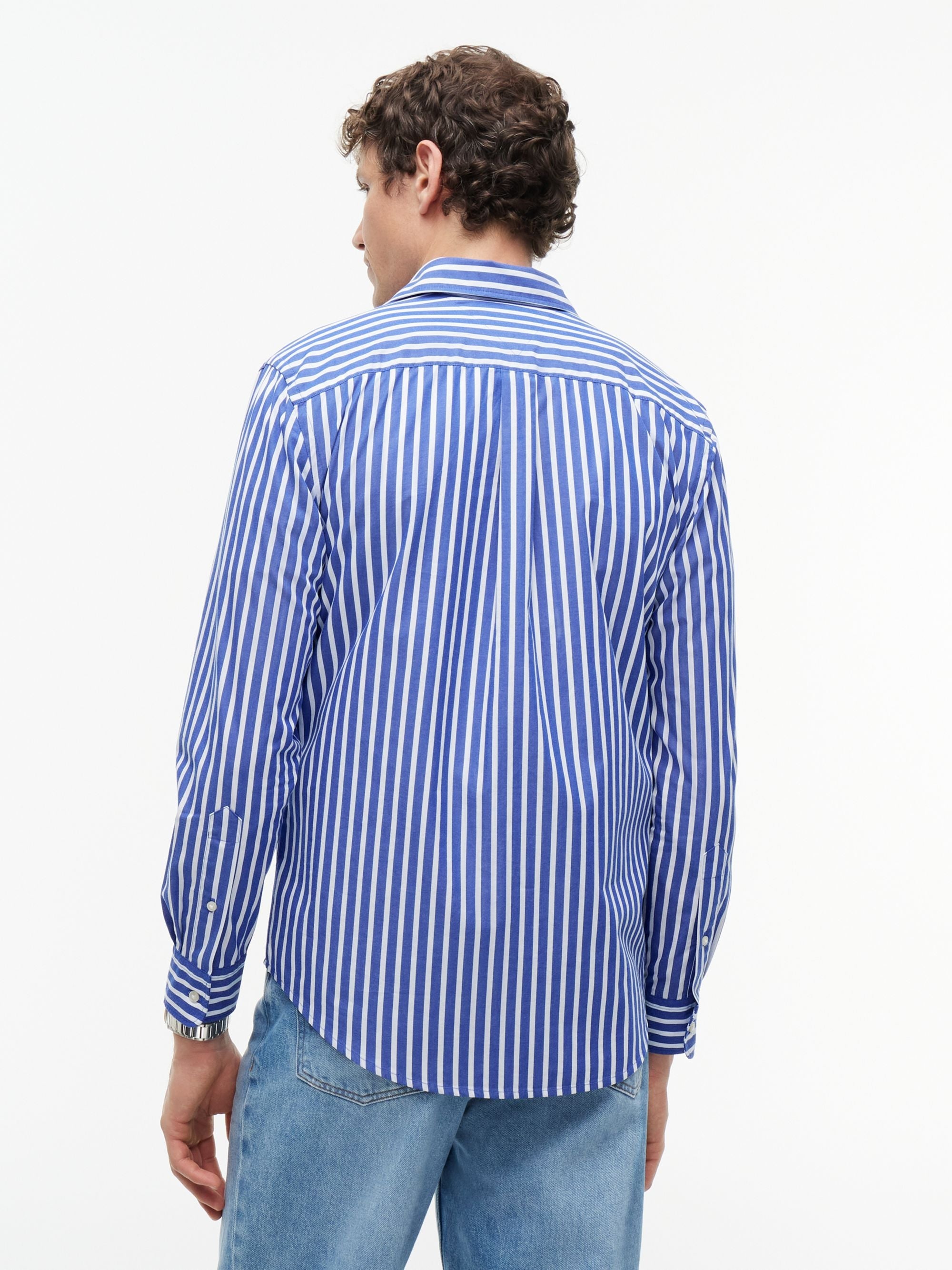 Camisa Flex Poplin Stripe Azul | Tommy Hilfiger · imagen 4