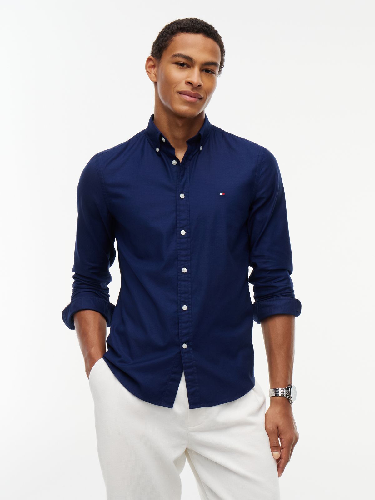 Camisa Flex Dobby Azul Carbón | Tommy Hilfiger · imagen 1