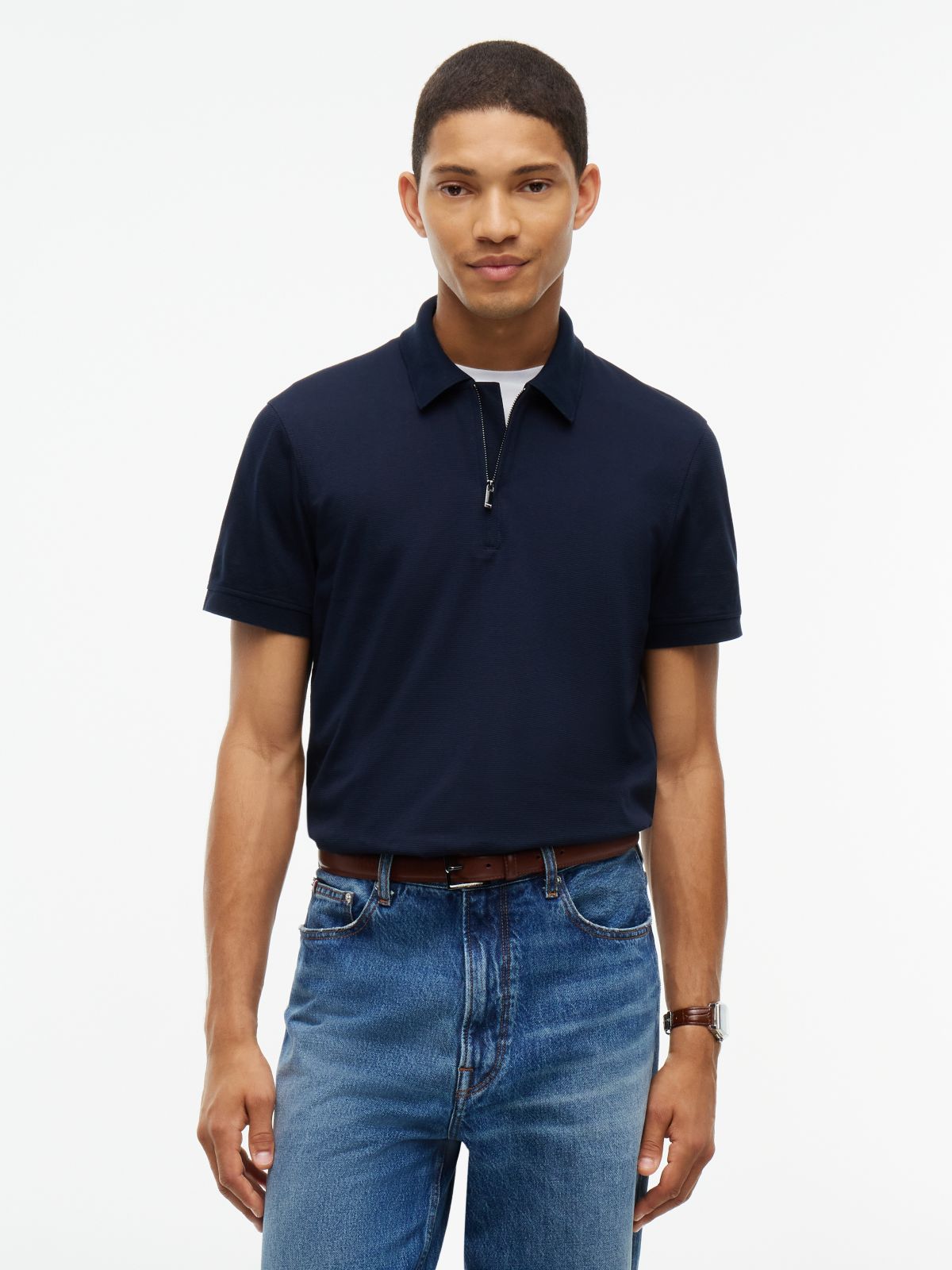 Polo NY Performance Zip Azul Marino | Tommy Hilfiger · imagen 1