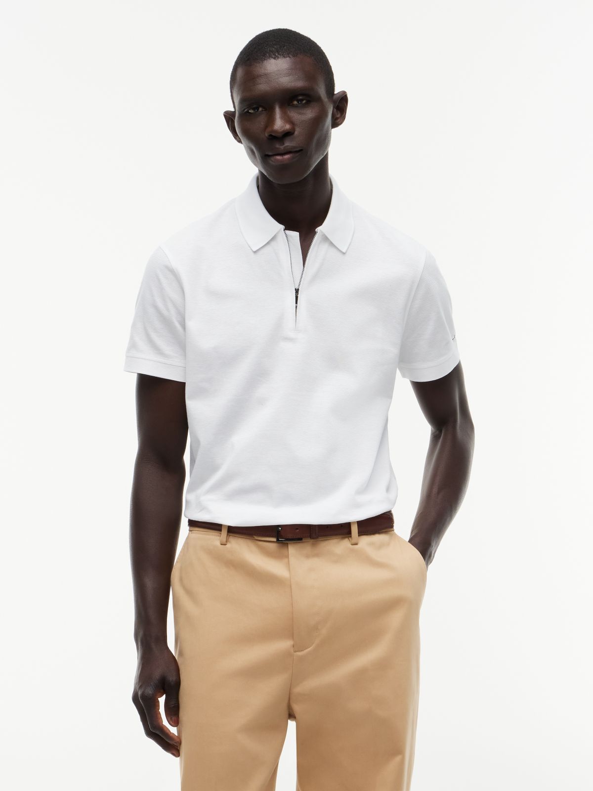 Polo NY Performance Zip Blanco | Tommy Hilfiger · imagen 1