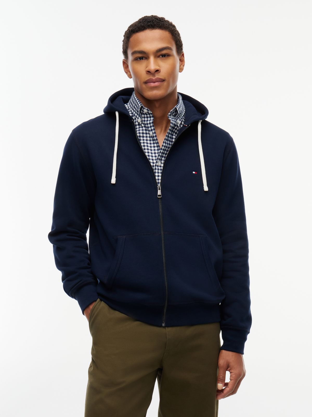 Sudadera Essential Fleece Capucha Zip Azul Marino | Tommy Hilfiger · imagen 1