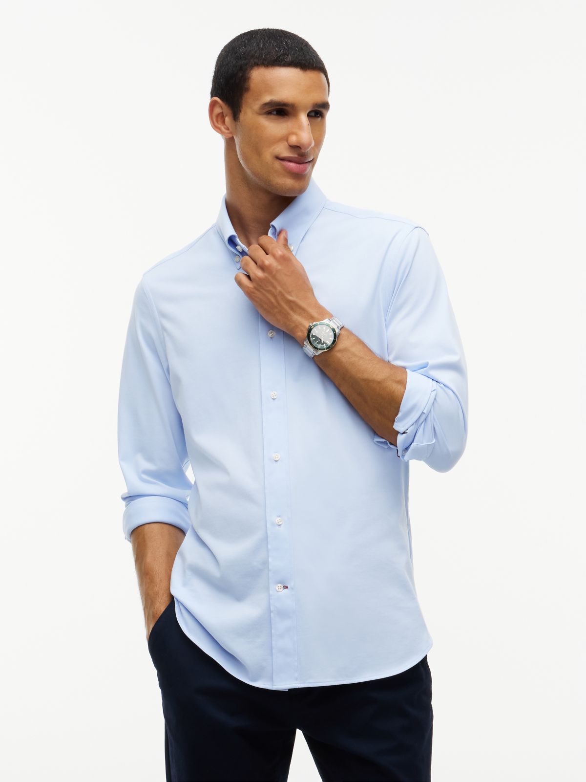 Camisa Performance Interlock Azul Claro | Tommy Hilfiger · imagen 1
