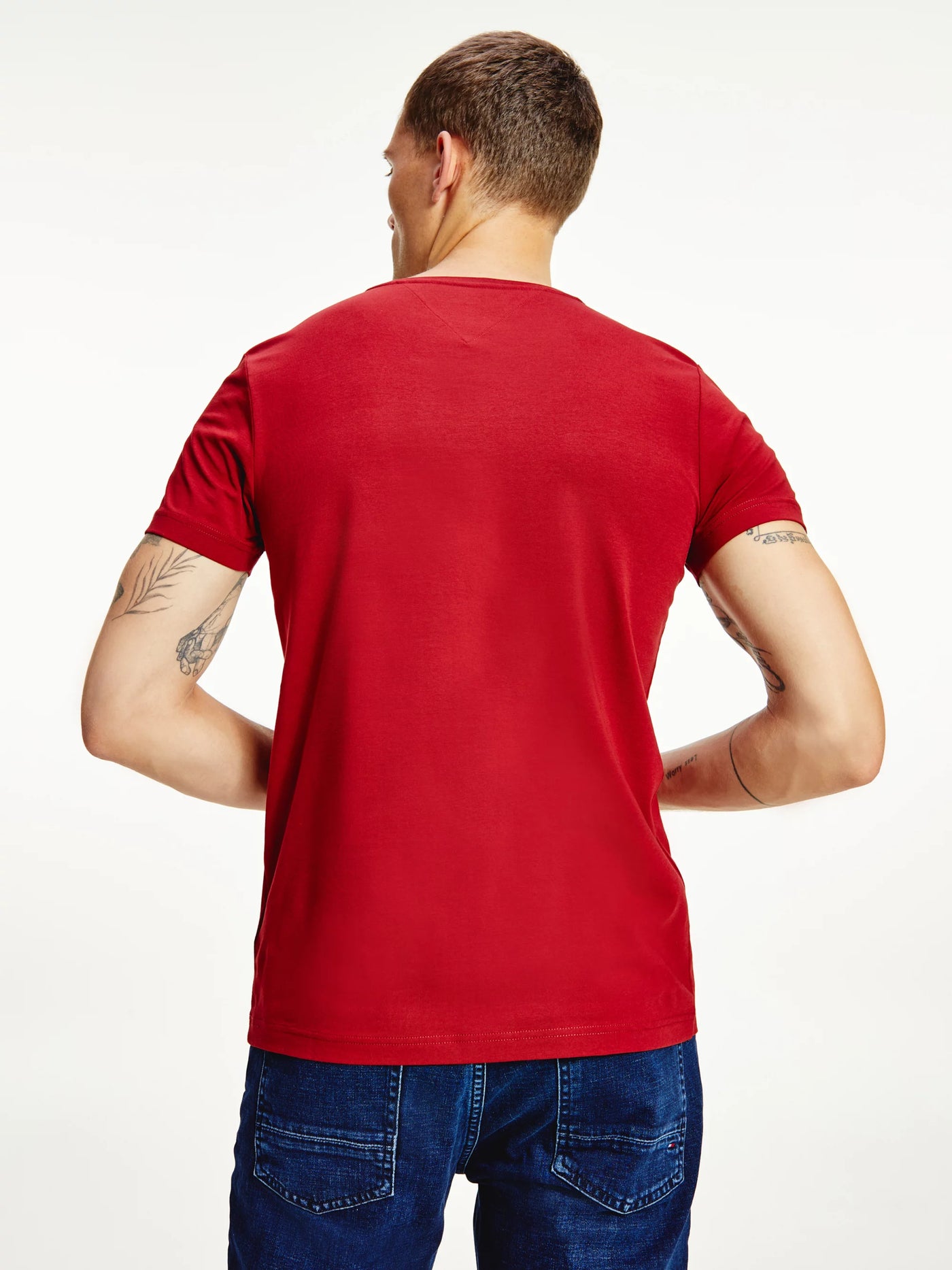 Camisetas Tommy Hilfiger Hombre Stretch Slim Fit Tee · Negro · imagen 2