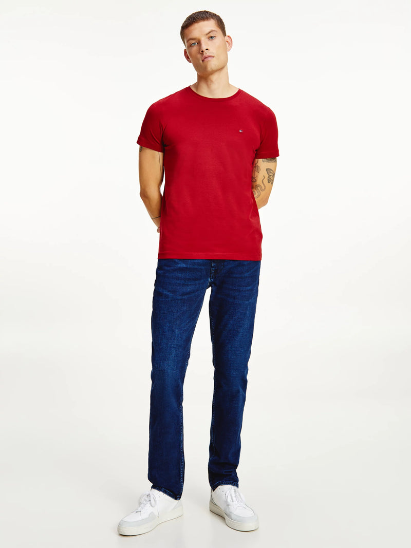 Camisetas Tommy Hilfiger Hombre Stretch Slim Fit Tee · Negro