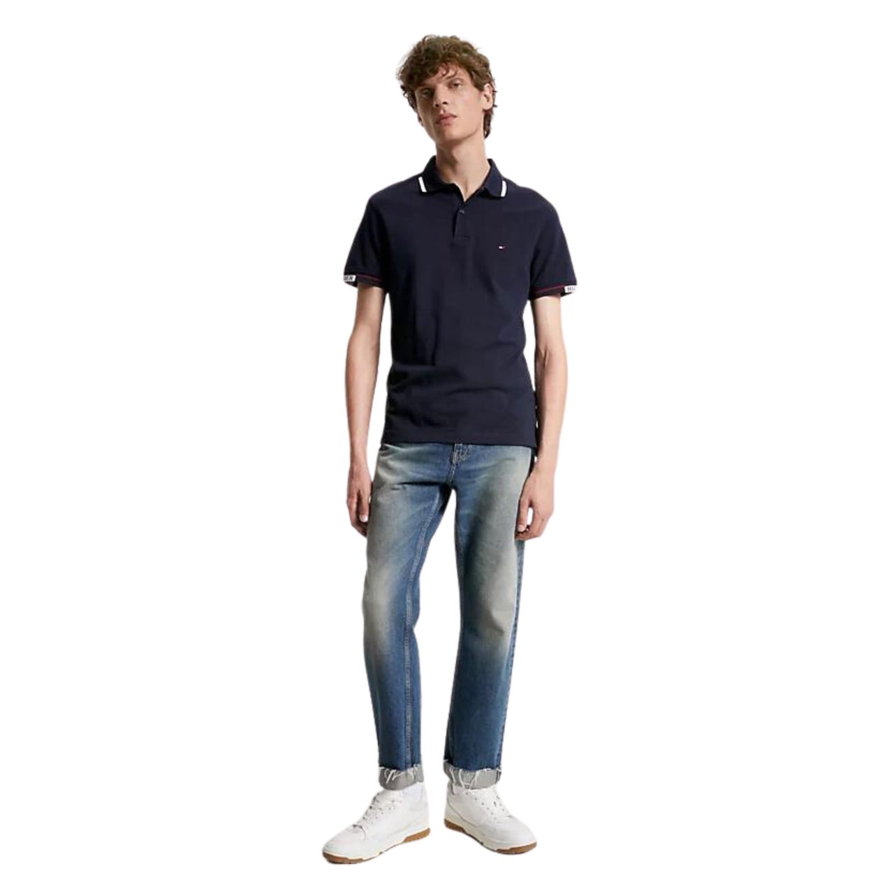 Polos Tommy Hilfiger Hombre Hilfiger Cuff Slim Fit Polo