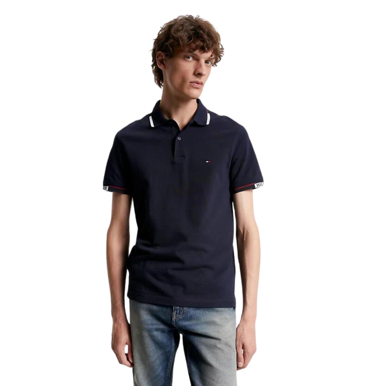 Polos Tommy Hilfiger Hombre Hilfiger Cuff Slim Fit Polo