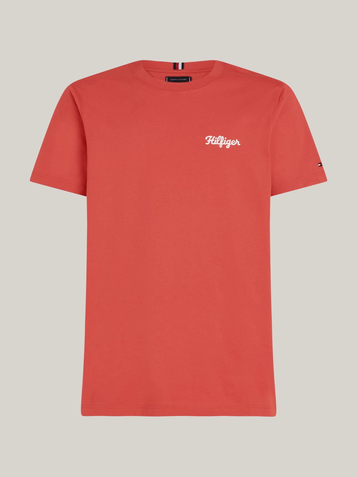 Camisetas Tommy Hilfiger Hombre Hilfiger Chain- Stitch Tee · Rojo Azul marino · imagen 5
