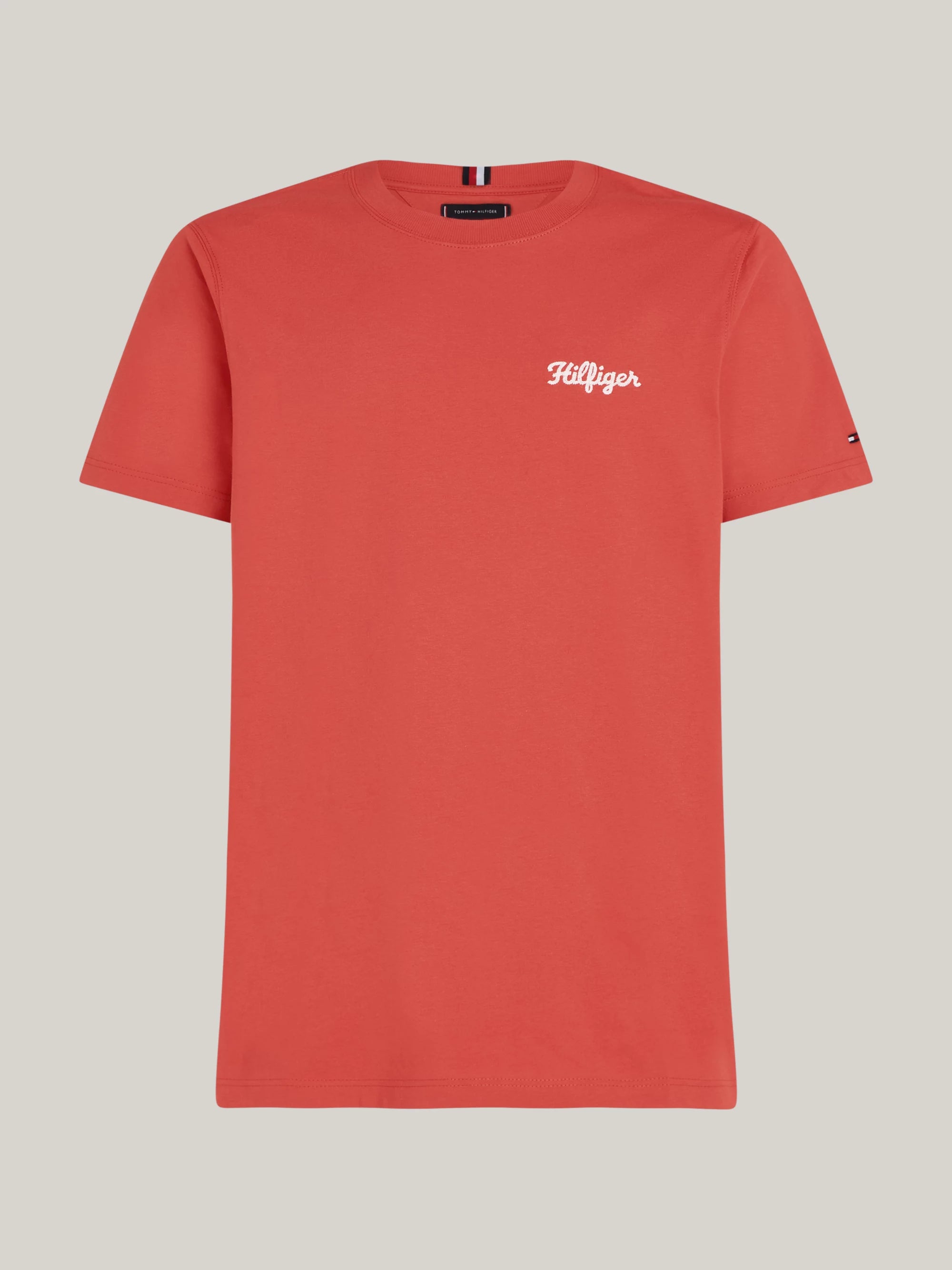 Camisetas Tommy Hilfiger Hombre Hilfiger Chain- Stitch Tee · Rojo Azul marino · imagen 5