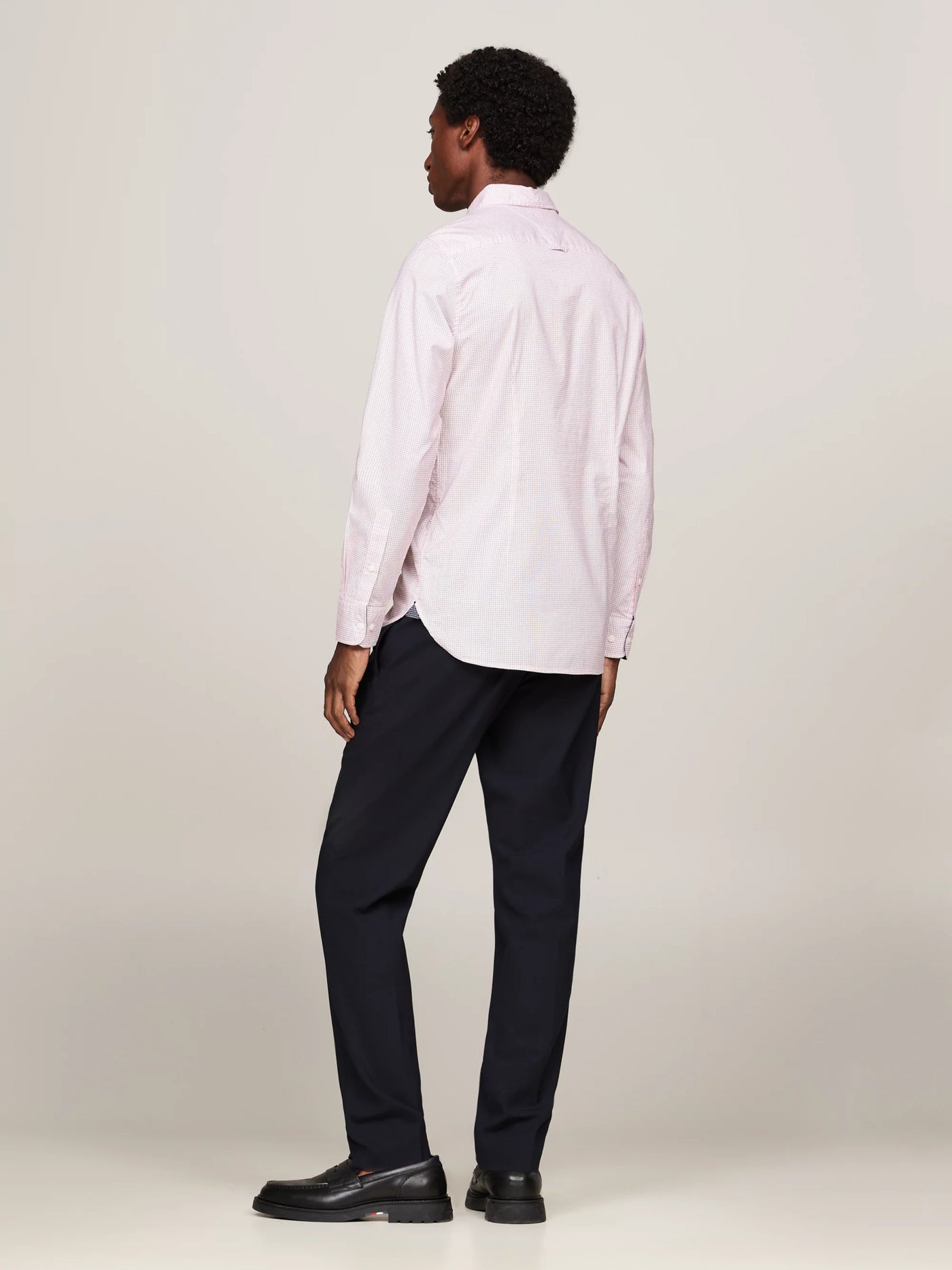 Camisas Tommy Hilfiger Hombre Flex Micro Foulard Sf Shirt · Rosa · imagen 4