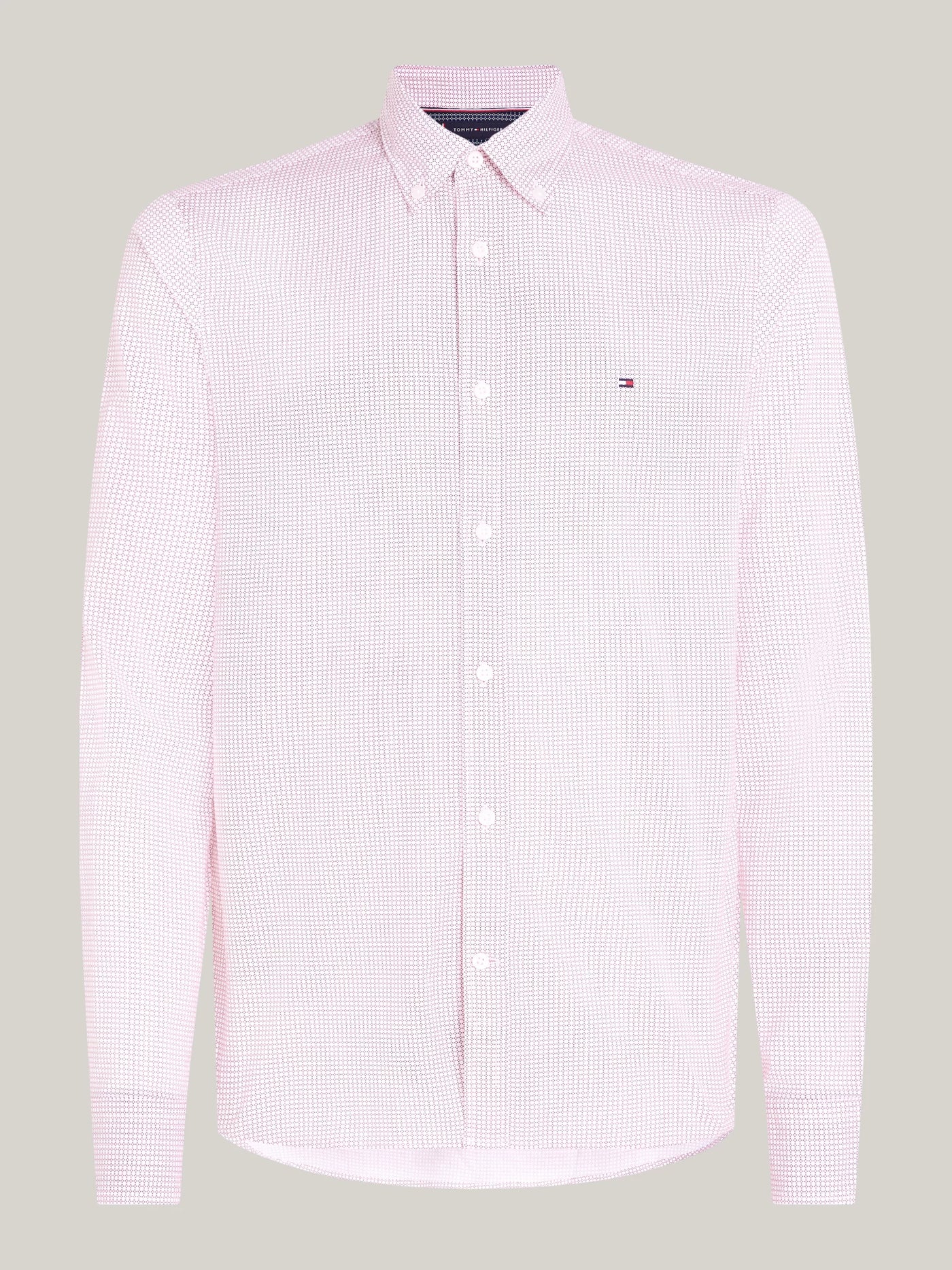 Camisas Tommy Hilfiger Hombre Flex Micro Foulard Sf Shirt · Rosa · imagen 5