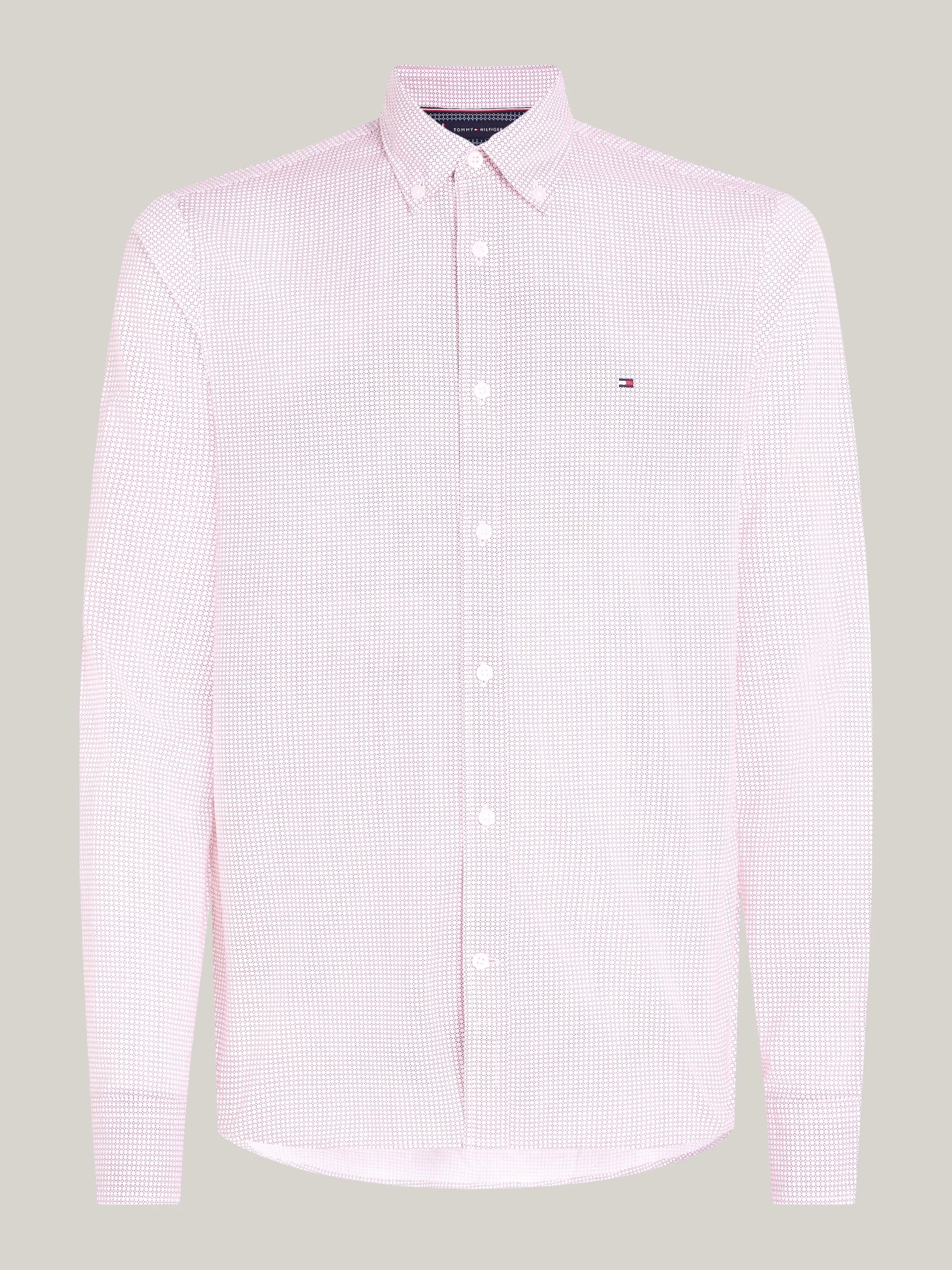 Camisas Tommy Hilfiger Hombre Flex Micro Foulard Sf Shirt · Rosa · imagen 5