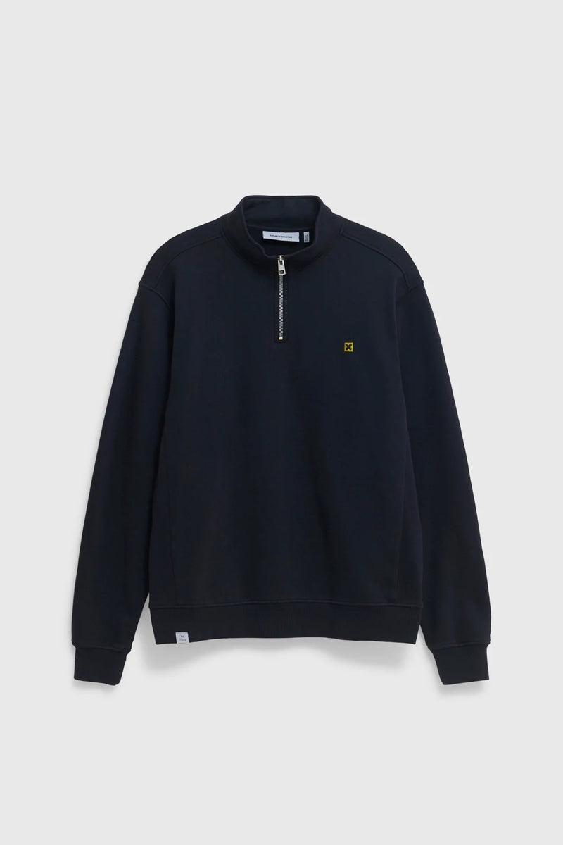 Sudadera Media Cremallera Logo Azul Marino | Blue Banana