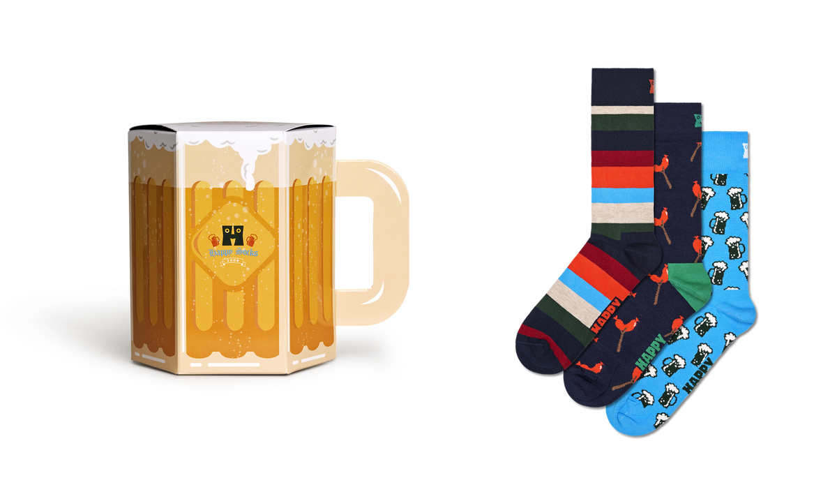 Calcetines Happy Socks Hombre Pack 3 Wurst And Beer · imagen 2