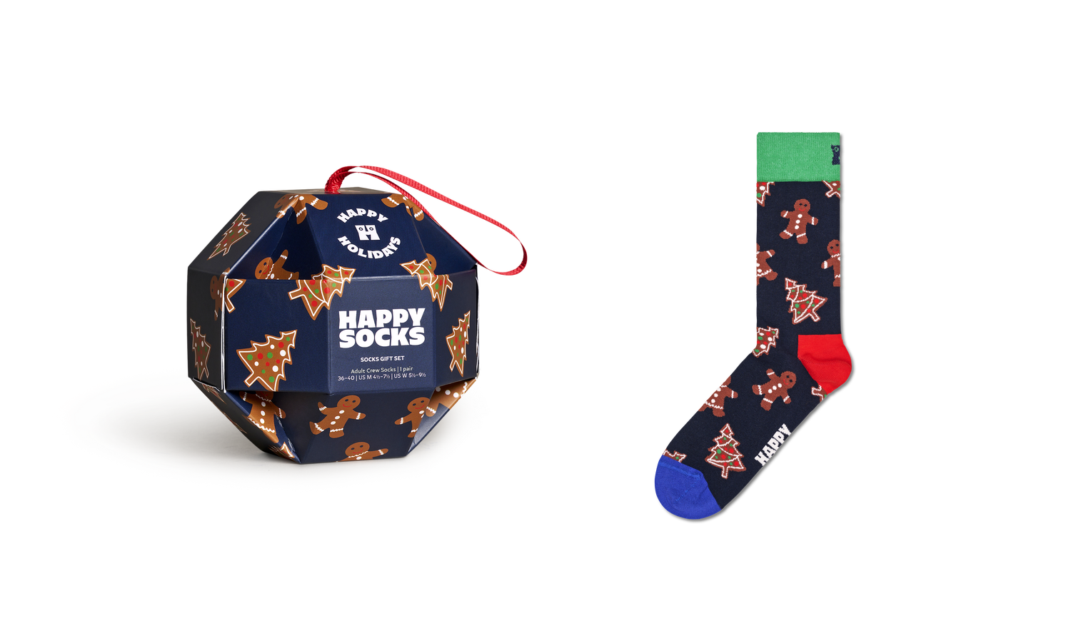 Calcetines 1-Pack Gingerbread Cookies Gift Box | Happy Socks · imagen 2