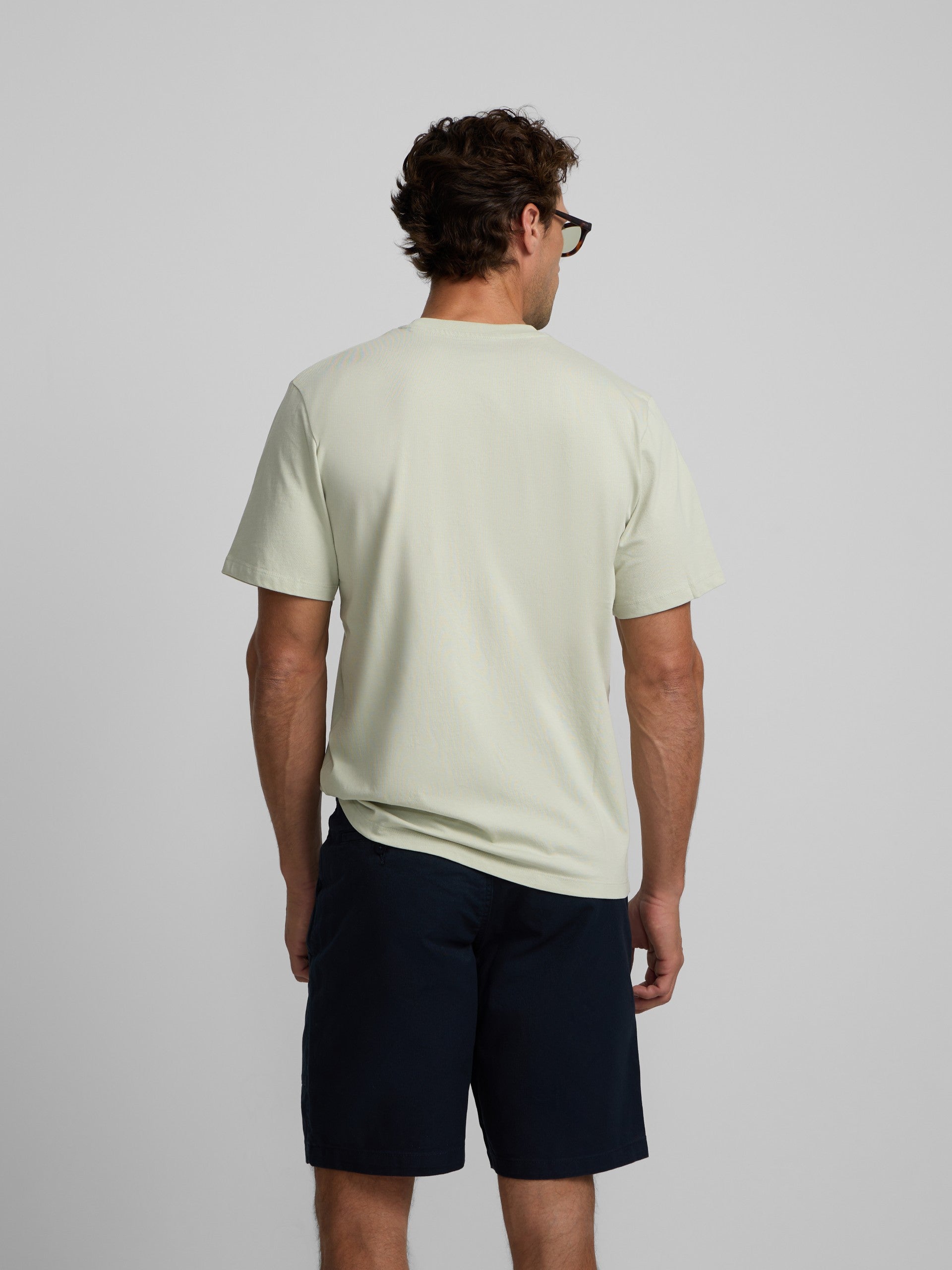 Camiseta Silbon Hombre Lisa Parche Verde Claro · imagen 4